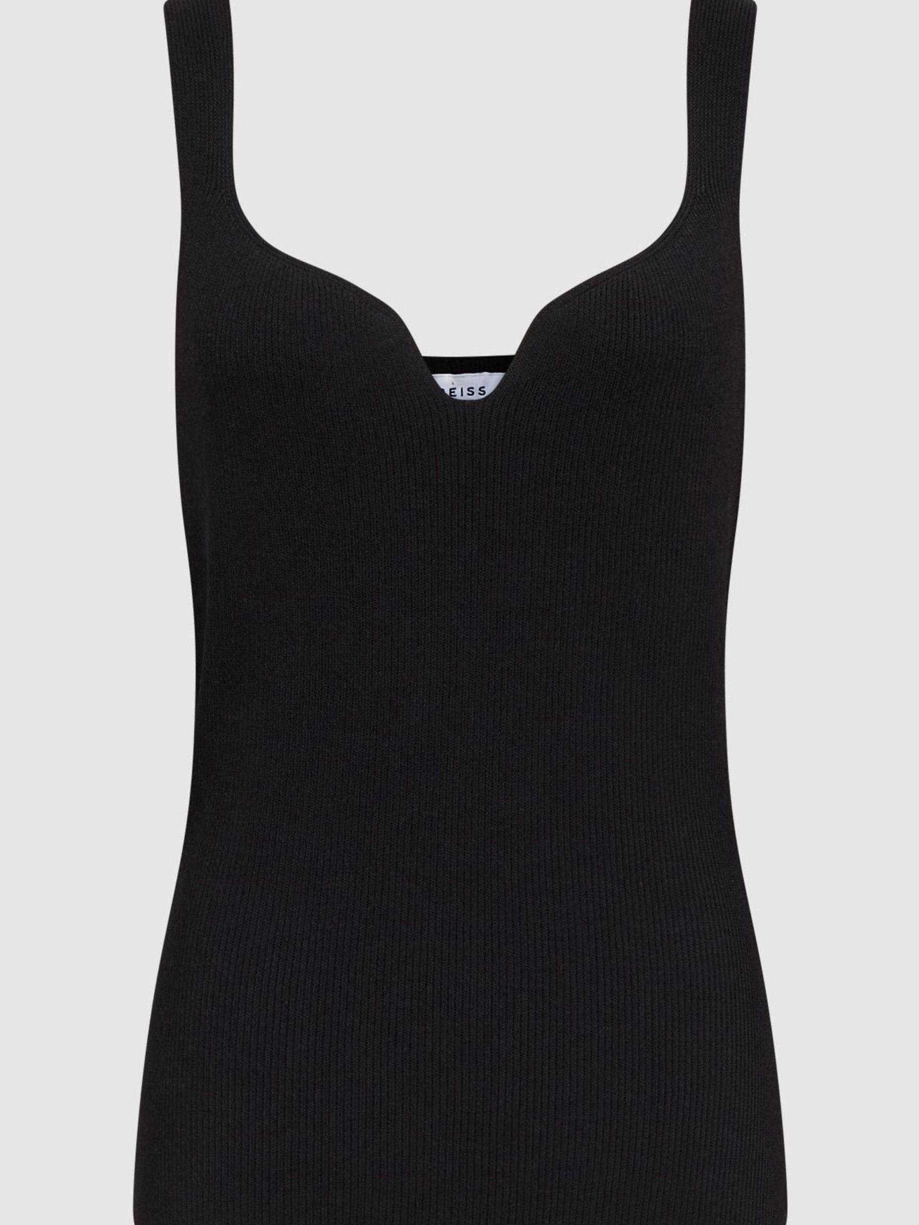 Sweetheart Neck Top in Black - Image 2 of 6
