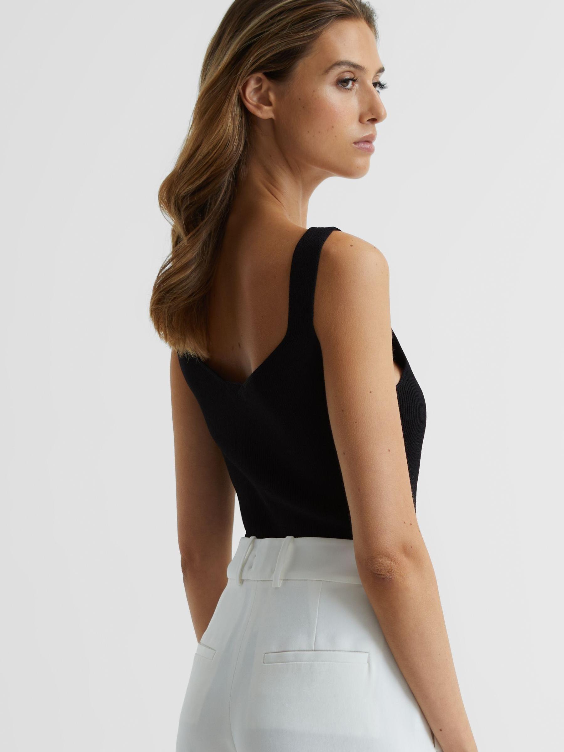 Sweetheart Neck Top in Black - Image 5 of 6