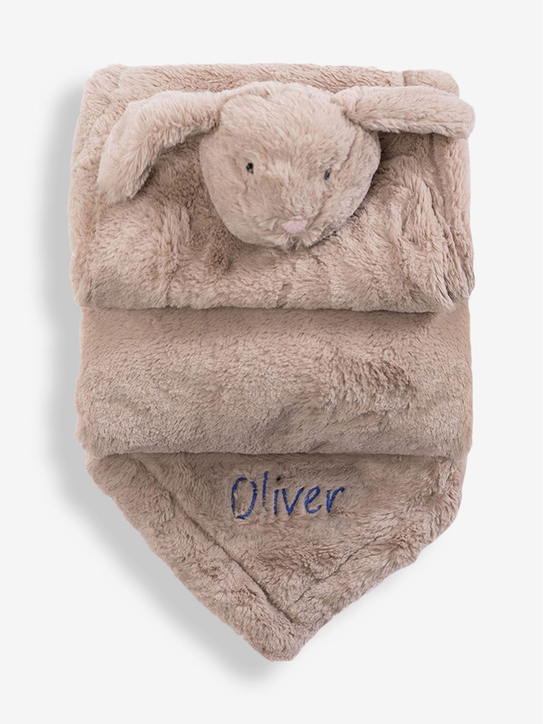 Neutral Bunny Snuggle Blanket - Image 3 of 6
