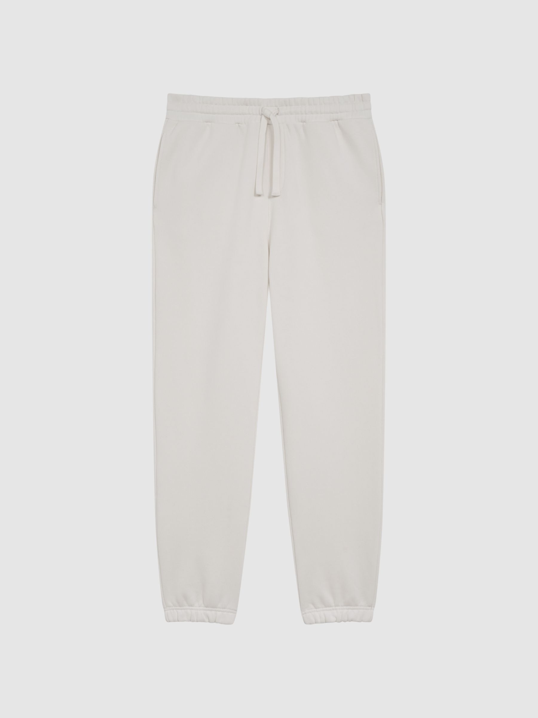 Fleece Lined Drawstring Joggers in Ecru - Image 2 of 7