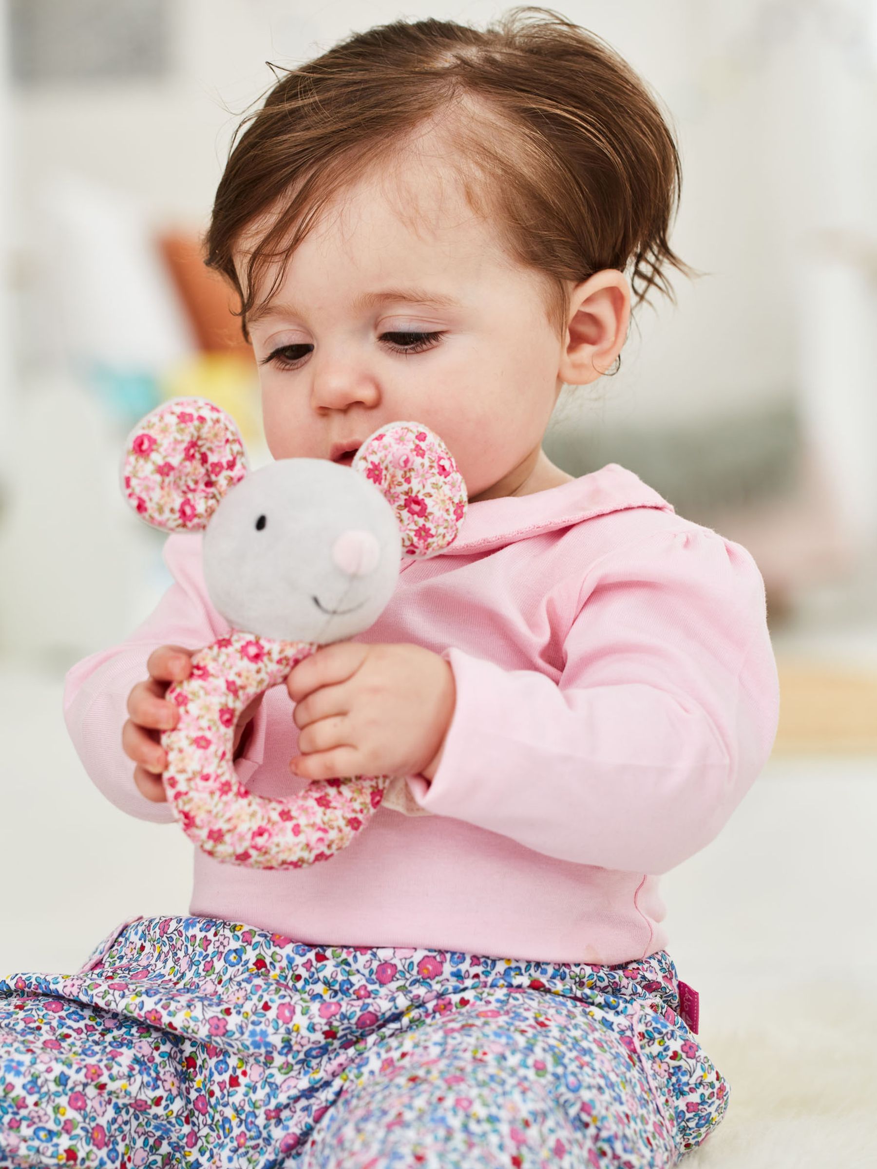 Mouse Plush Ring Rattle - Image 2 of 2
