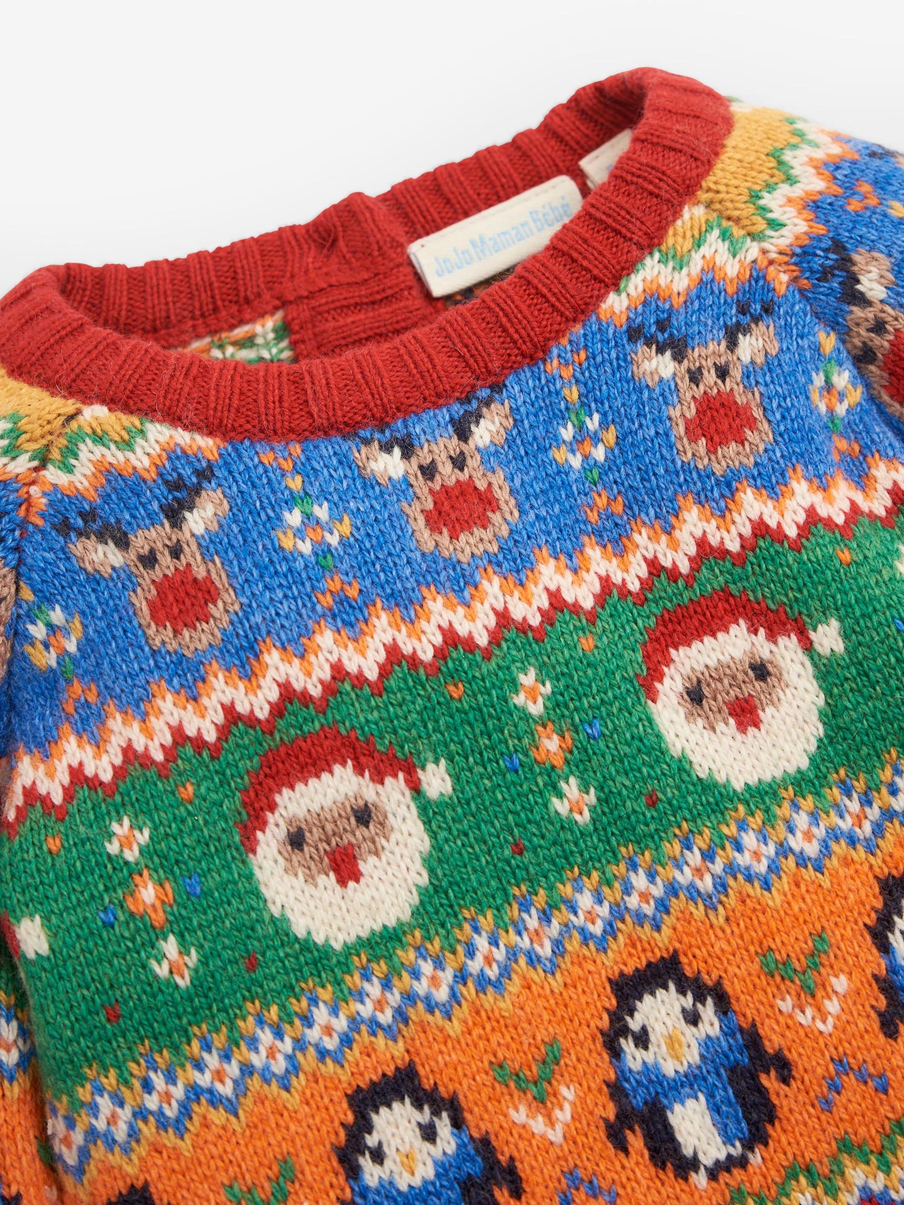 Multi Christmas Fairisle Pattern Knitted Baby All-In-One - Image 2 of 5