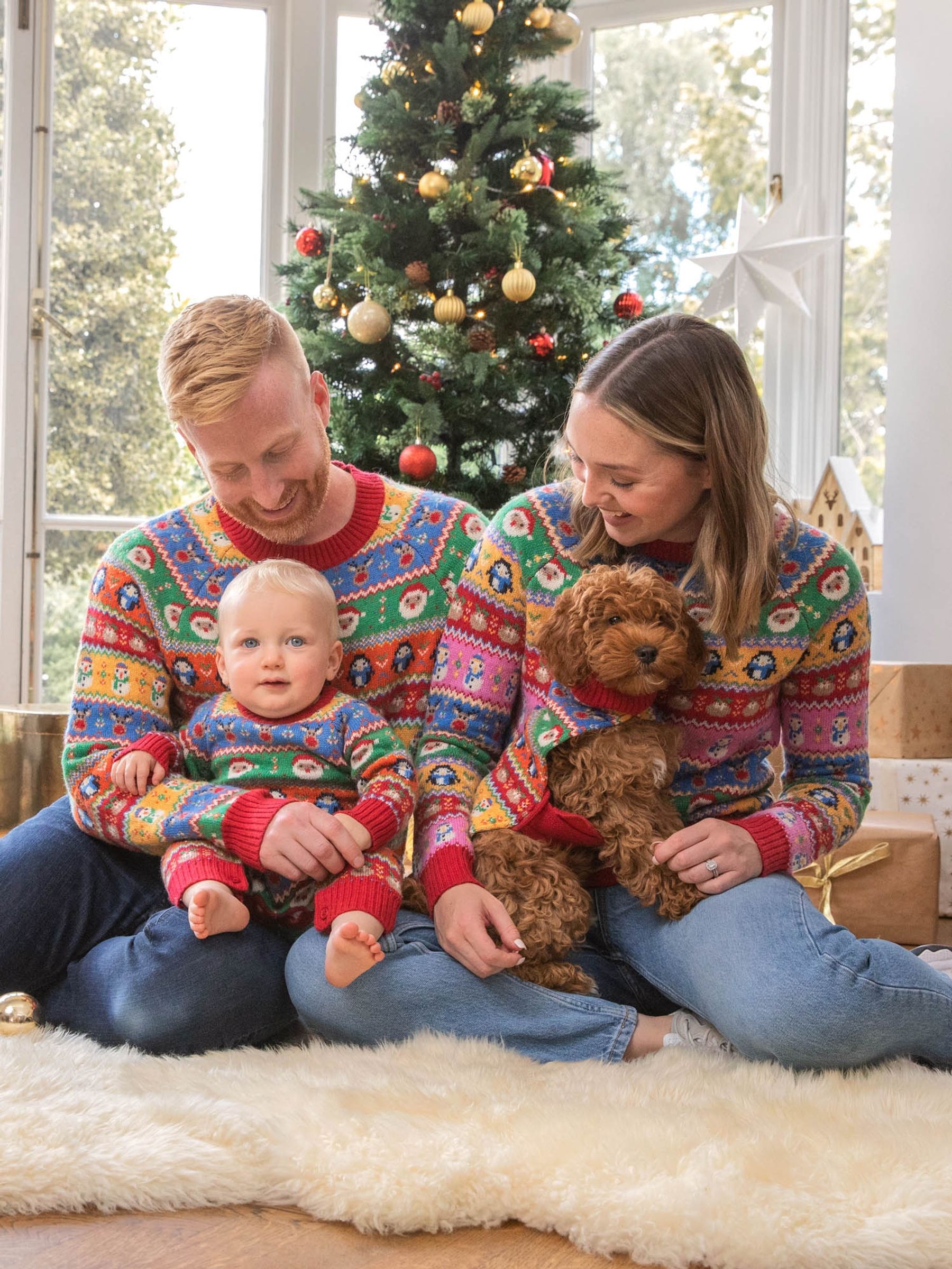 Multi Christmas Fairisle Pattern Knitted Baby All-In-One - Image 5 of 5