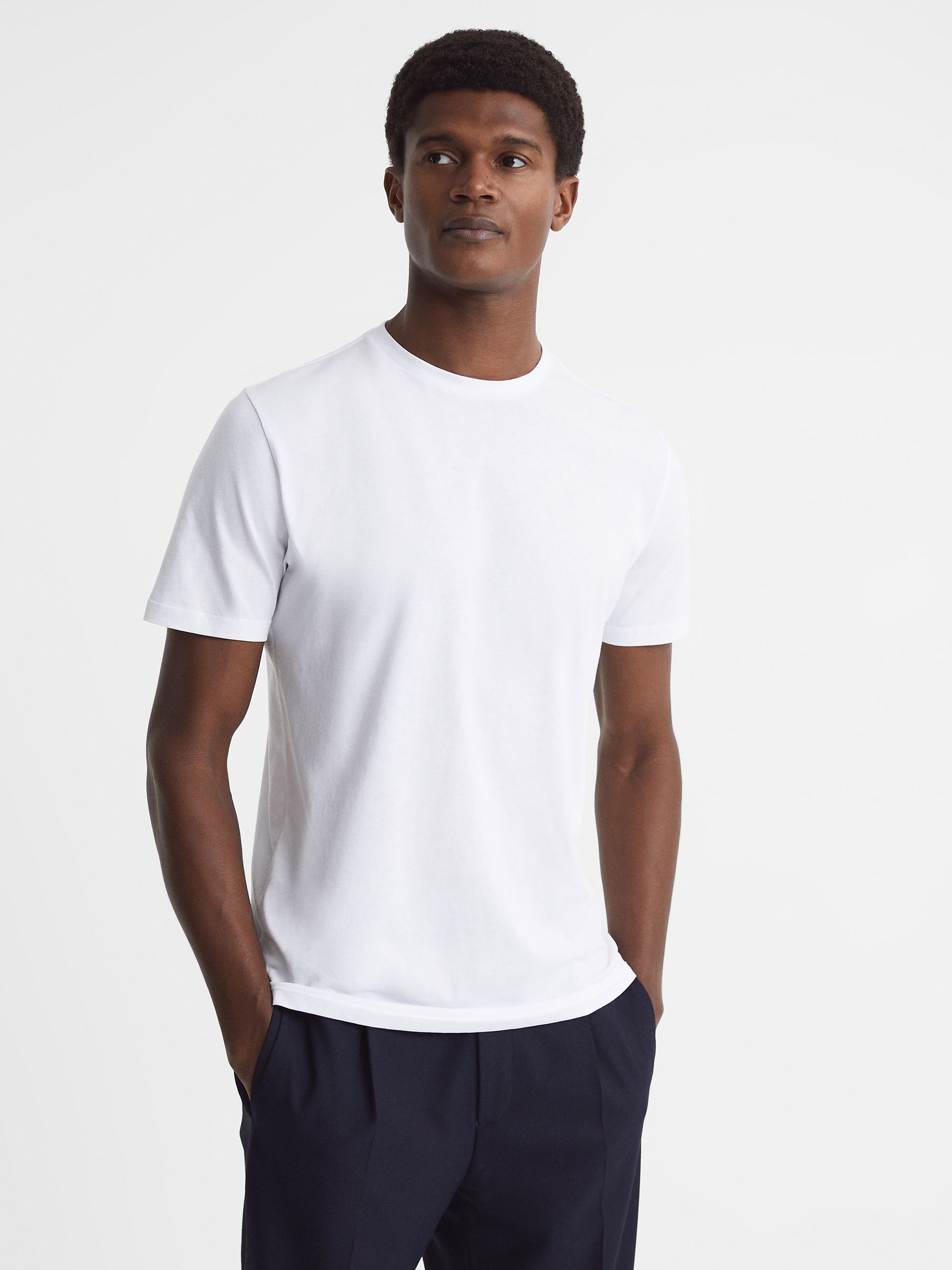 Cotton-Jersey Crew-Neck T-shirts 3 Pack in Multi Colors - Image 2 of 7