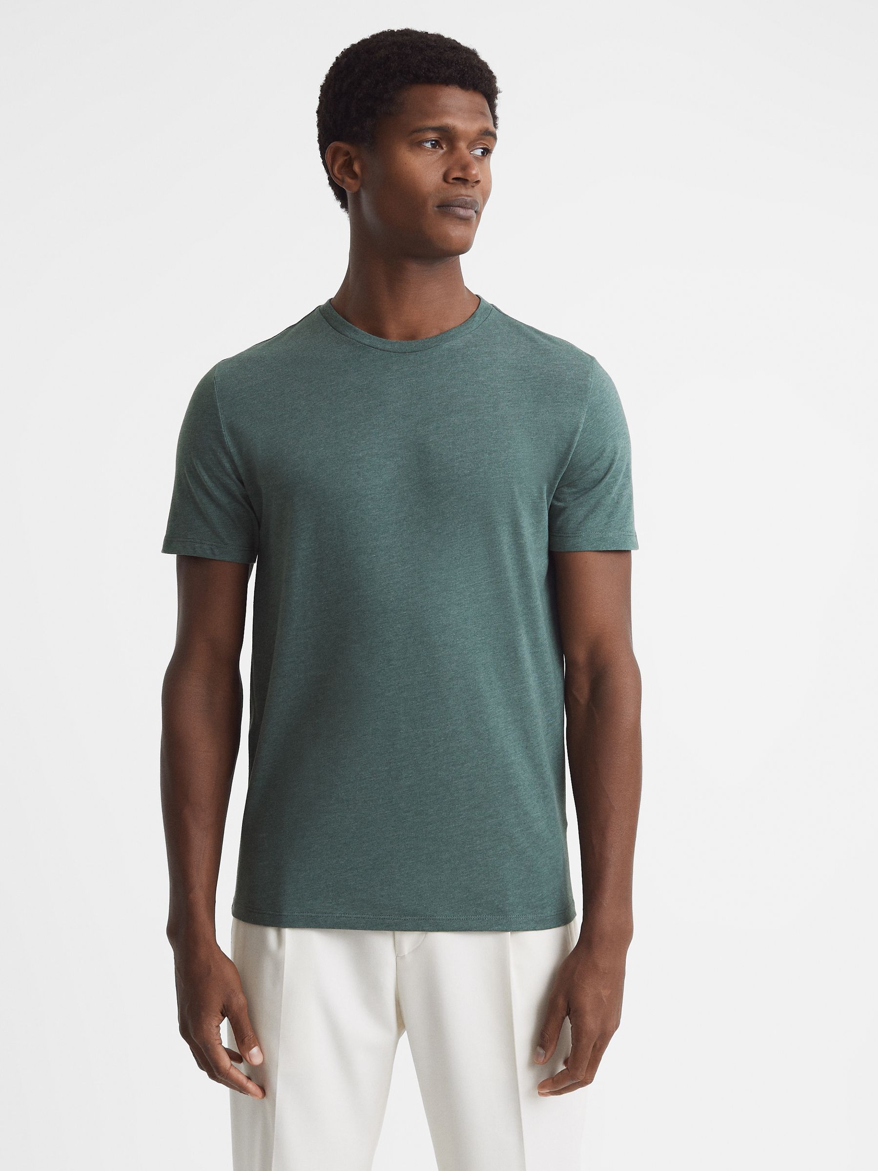 Cotton-Jersey Crew-Neck T-shirts 3 Pack in Multi Colors - Image 4 of 7