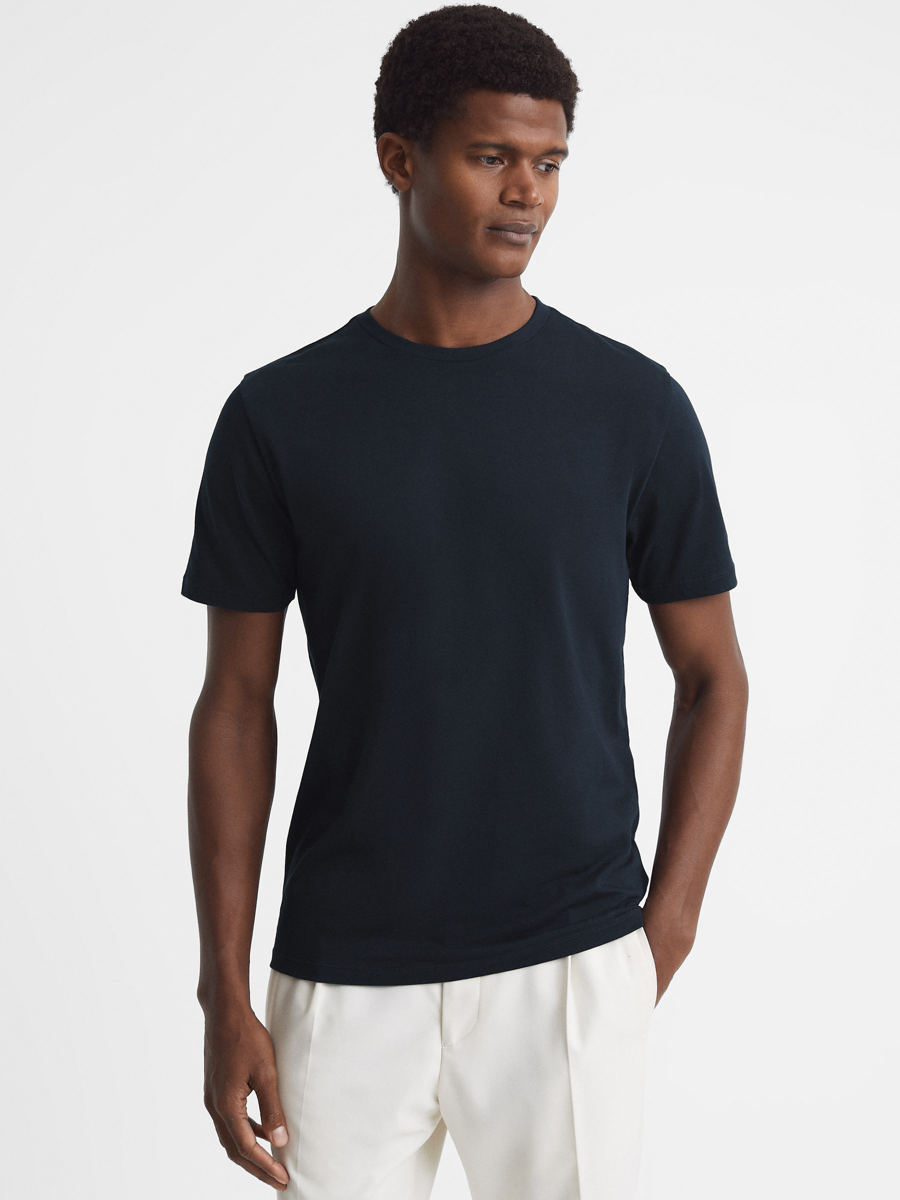 Cotton-Jersey Crew-Neck T-shirts 3 Pack in Multi Colors - Image 6 of 7