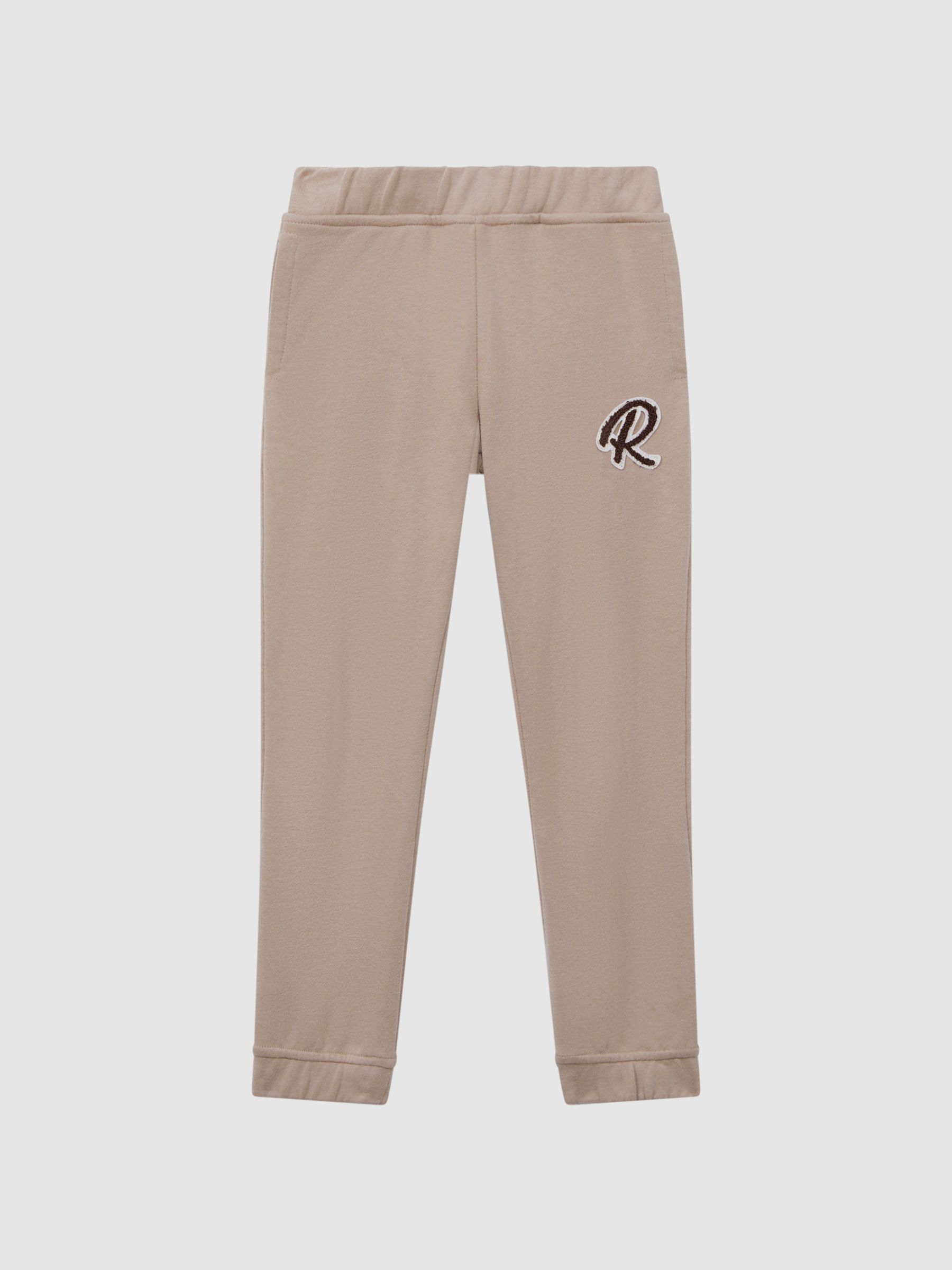 Senior Garment Dyed Logo Joggers in Taupe - Image 2 of 6