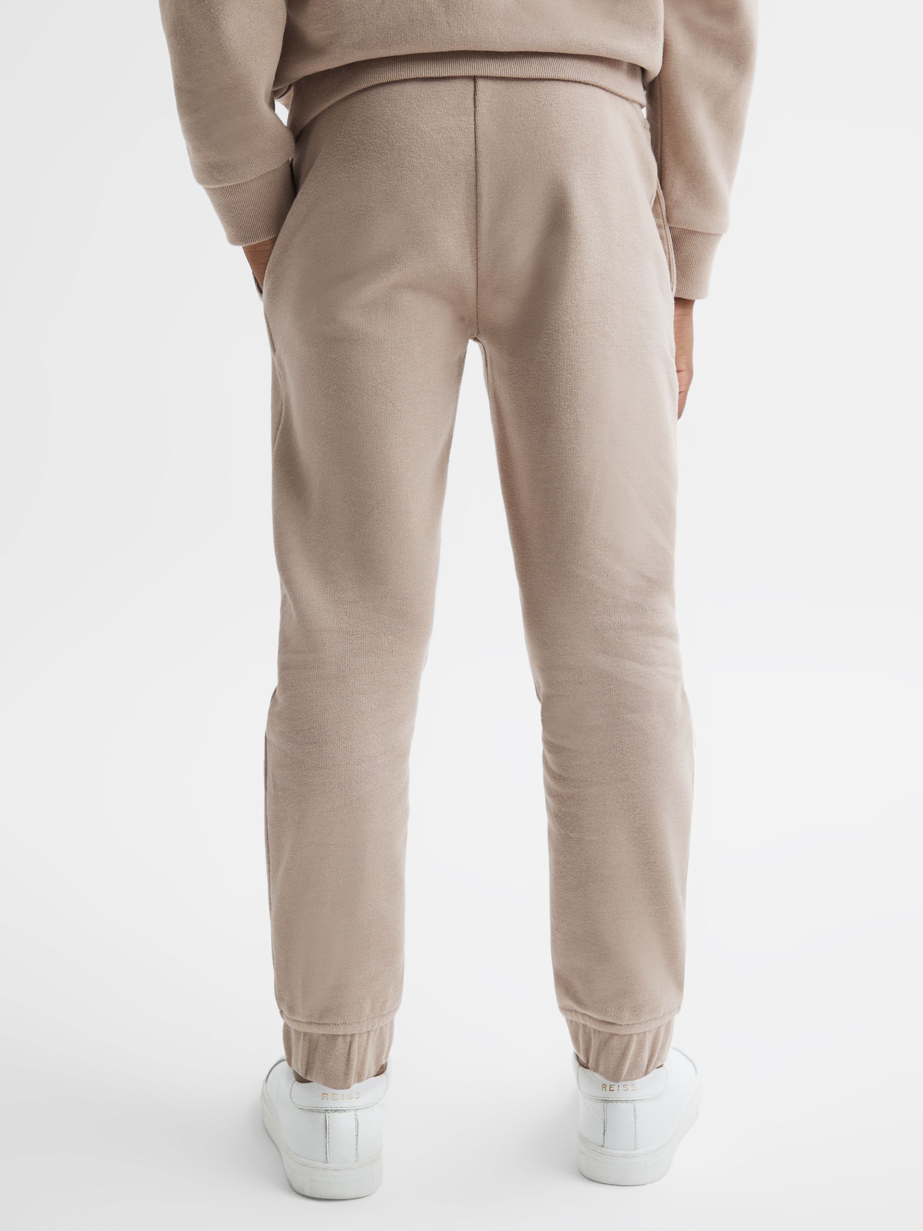 Senior Garment Dyed Logo Joggers in Taupe - Image 5 of 6