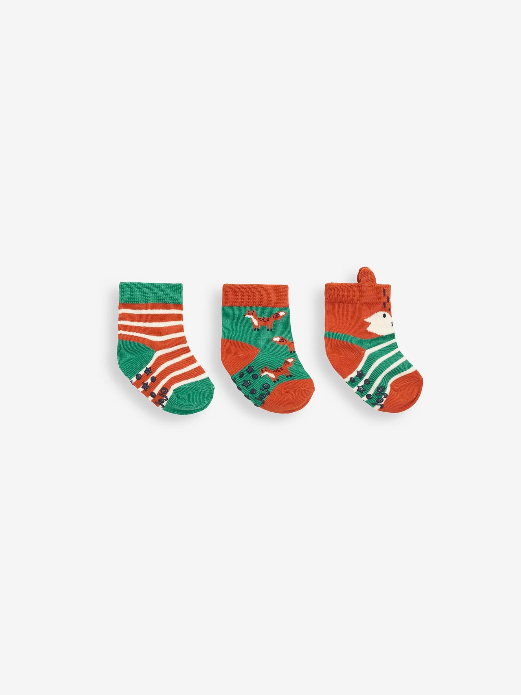 Green Kids' 3-Pack Fox Socks - Image 1 of 2