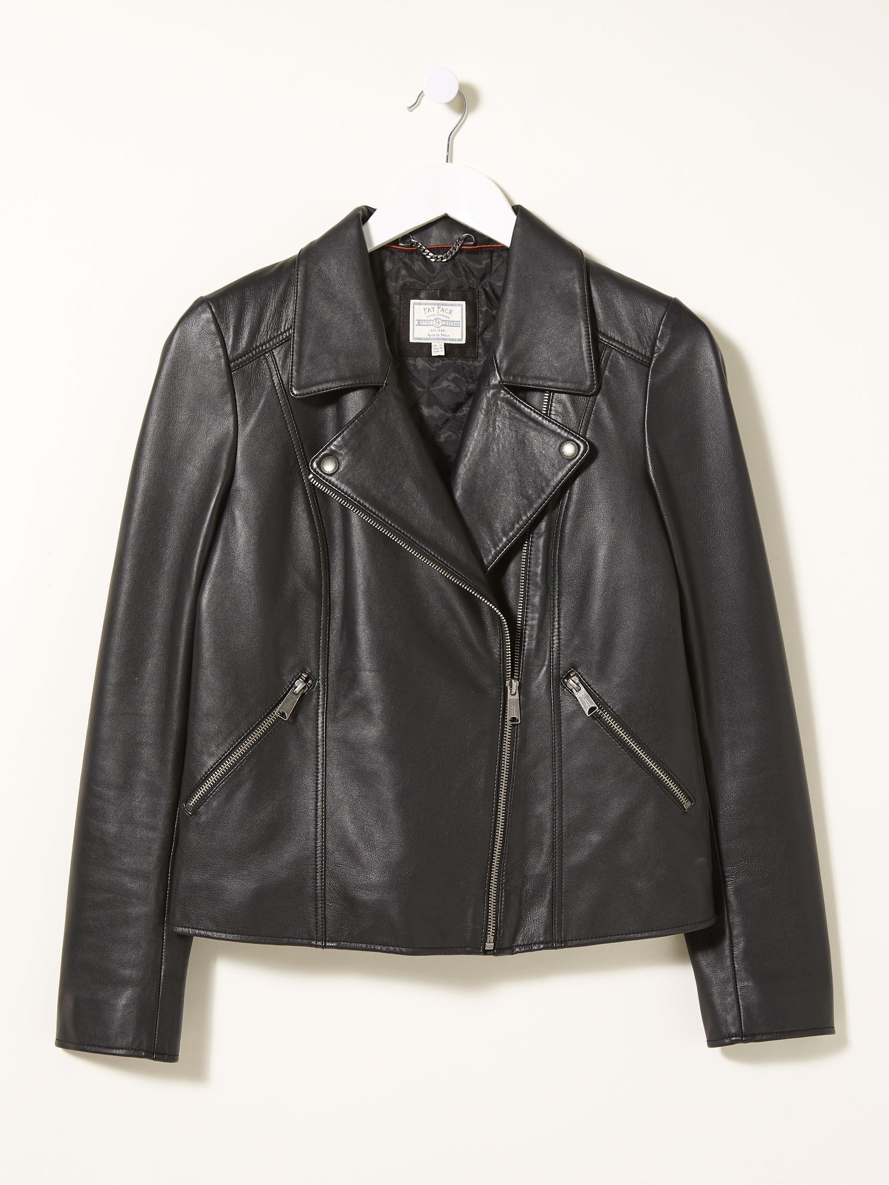 Black Leather Bethany Biker Jacket - Image 5 of 5