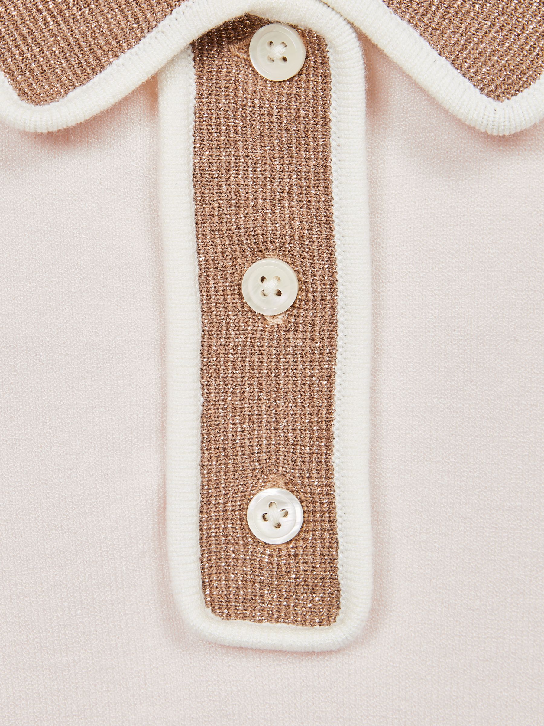 9-12 yrs Lace Back Polo in Pink - Image 6 of 6