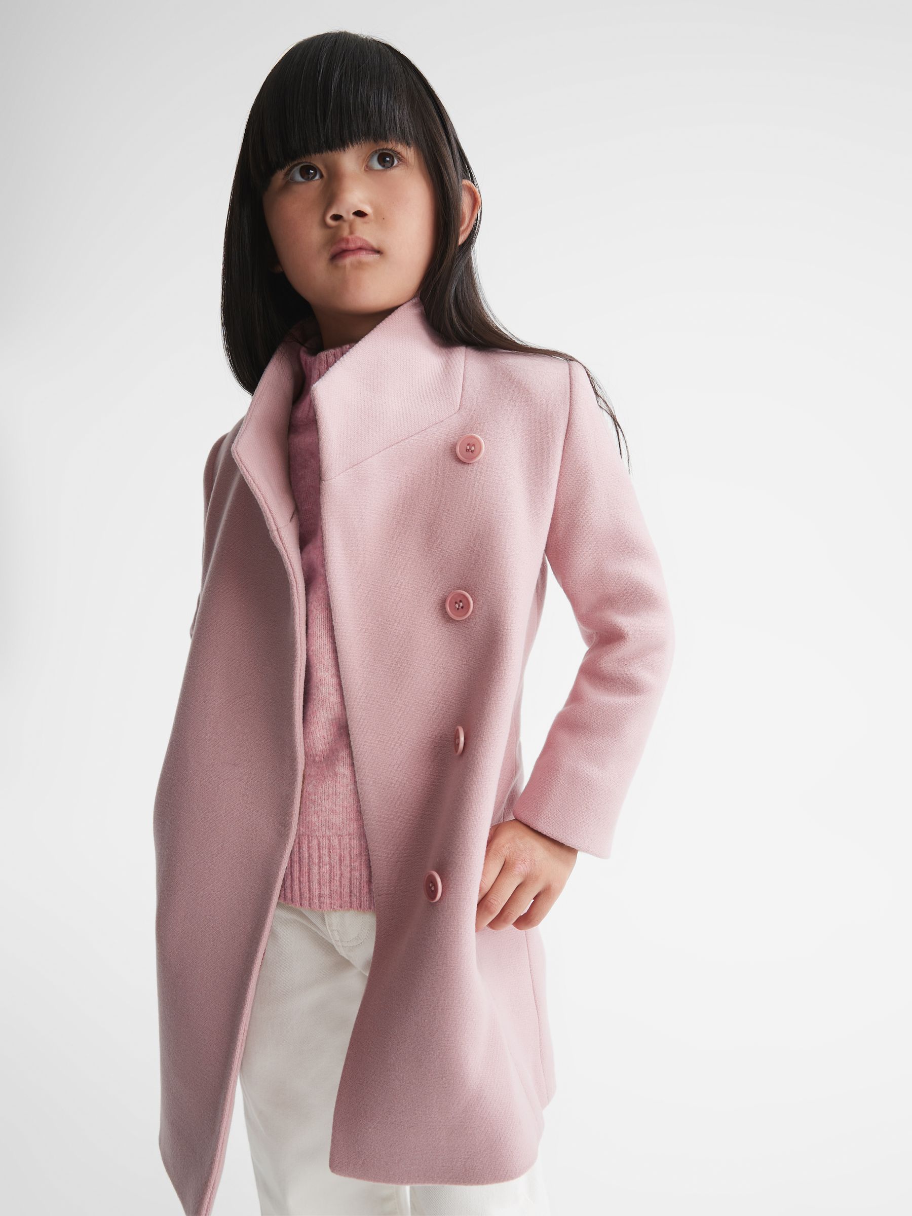 4-9 yrs Wool Blend Coat in Pink - Image 1 of 9 4-9 yrs Wool Blend Coat in Pink - Image 1 of 9