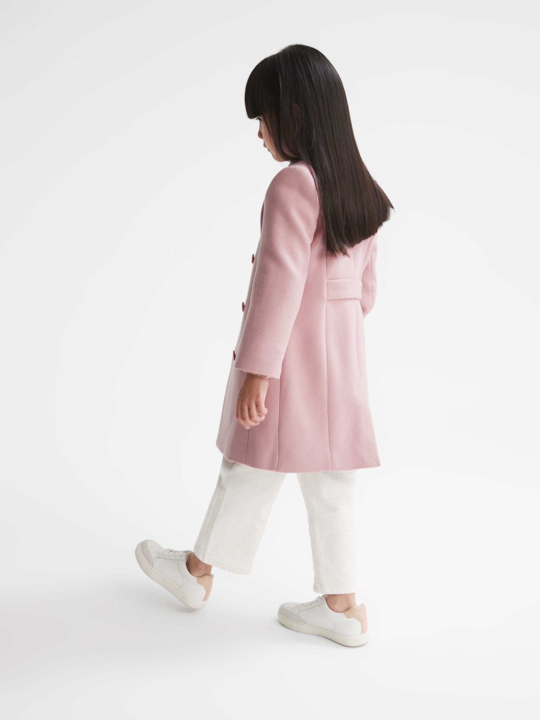 4-9 yrs Wool Blend Coat in Pink - Image 5 of 9