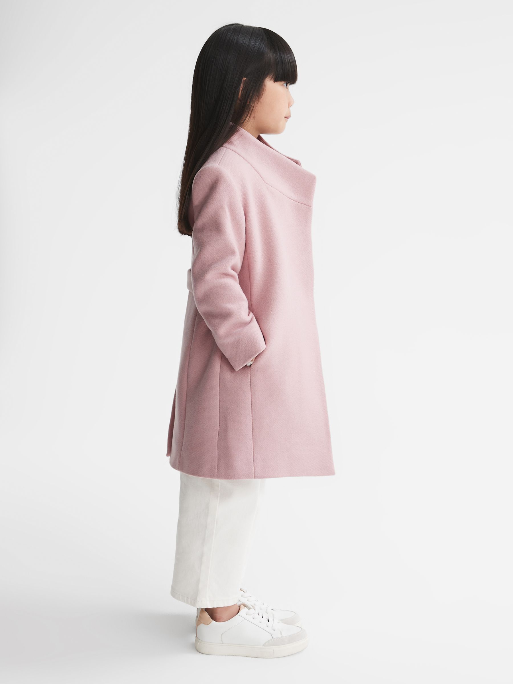 4-9 yrs Wool Blend Coat in Pink - Image 6 of 9