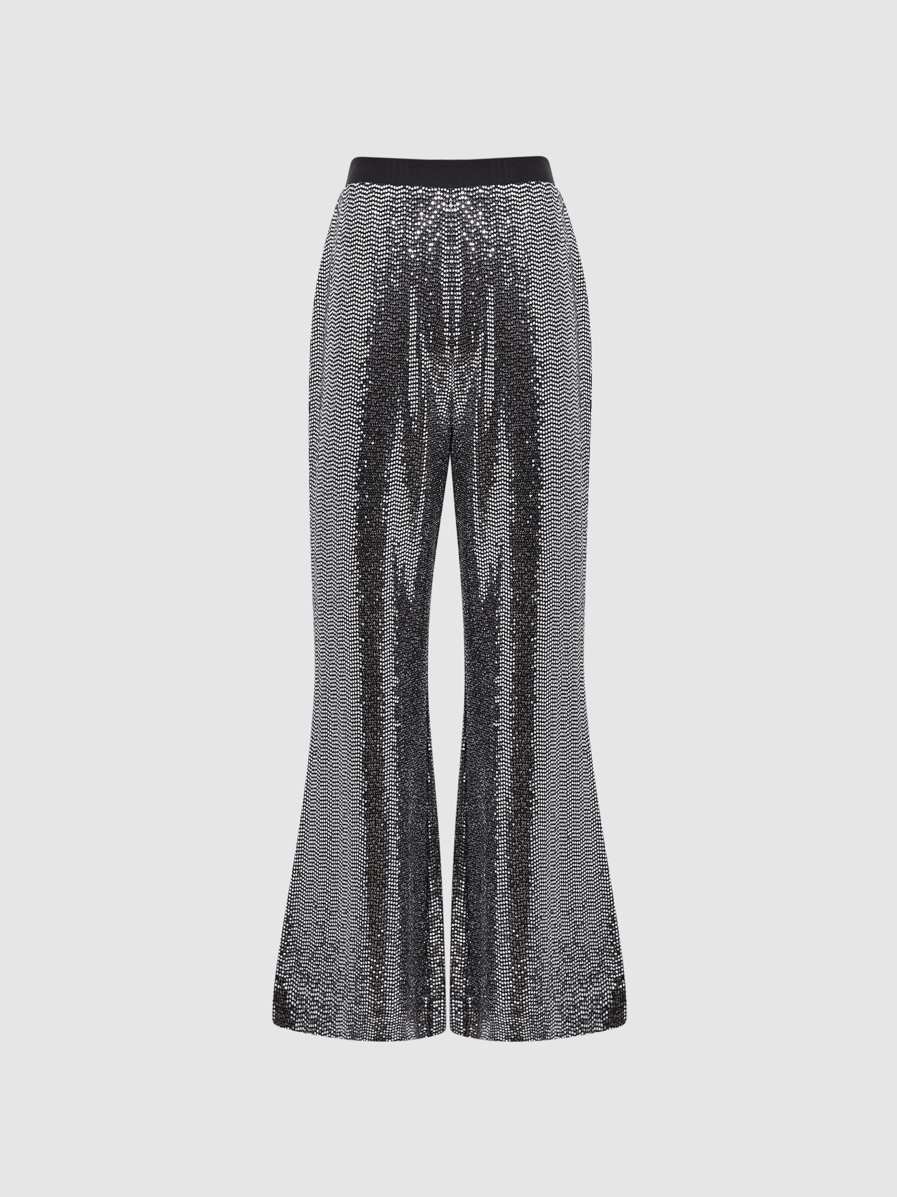 Sequin Occasion Trousers in Silver - Image 2 of 7