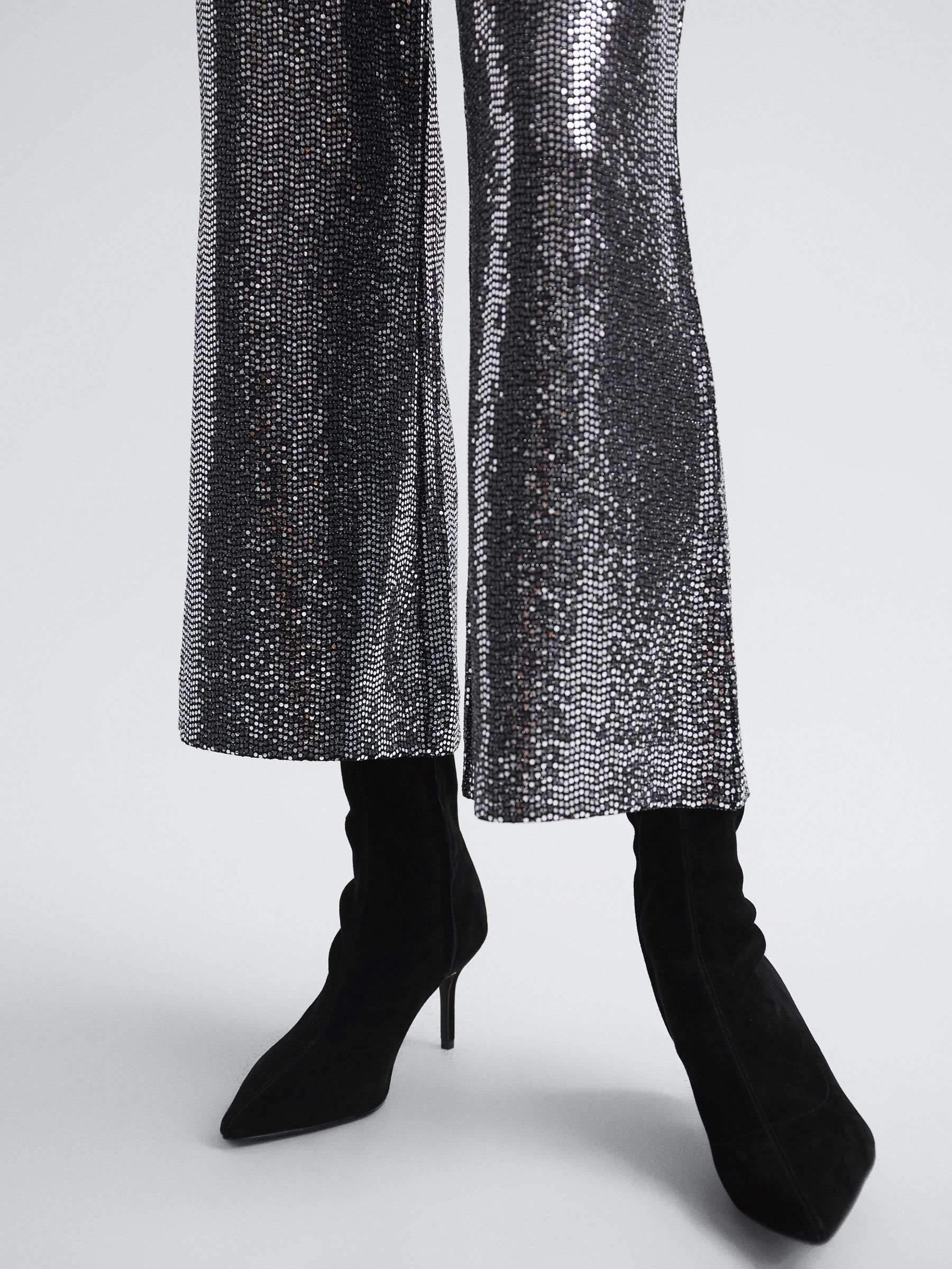Sequin Occasion Trousers in Silver - Image 6 of 7