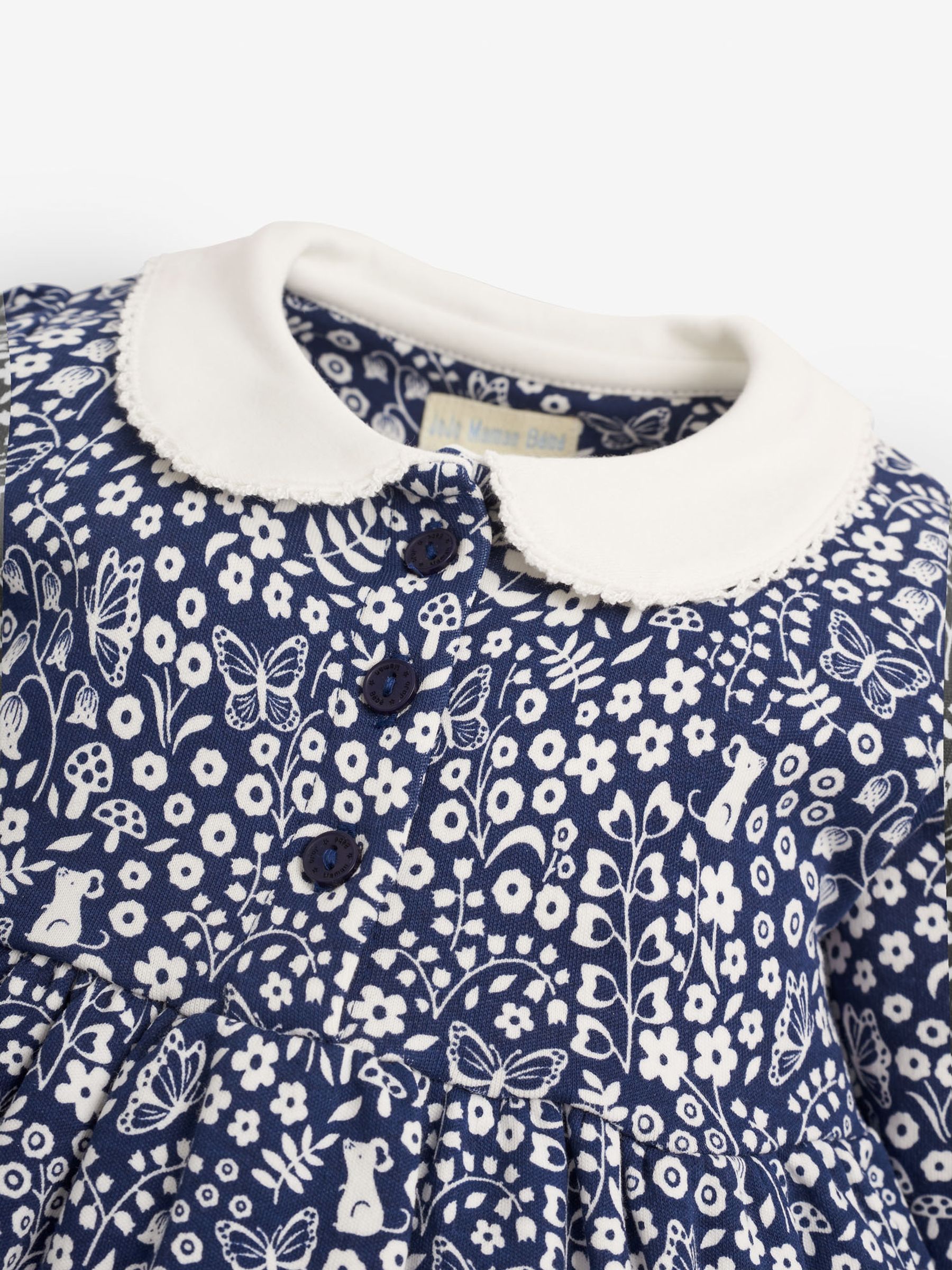 Navy Woodland Mouse Print Peter Pan Dress - Image 2 of 2