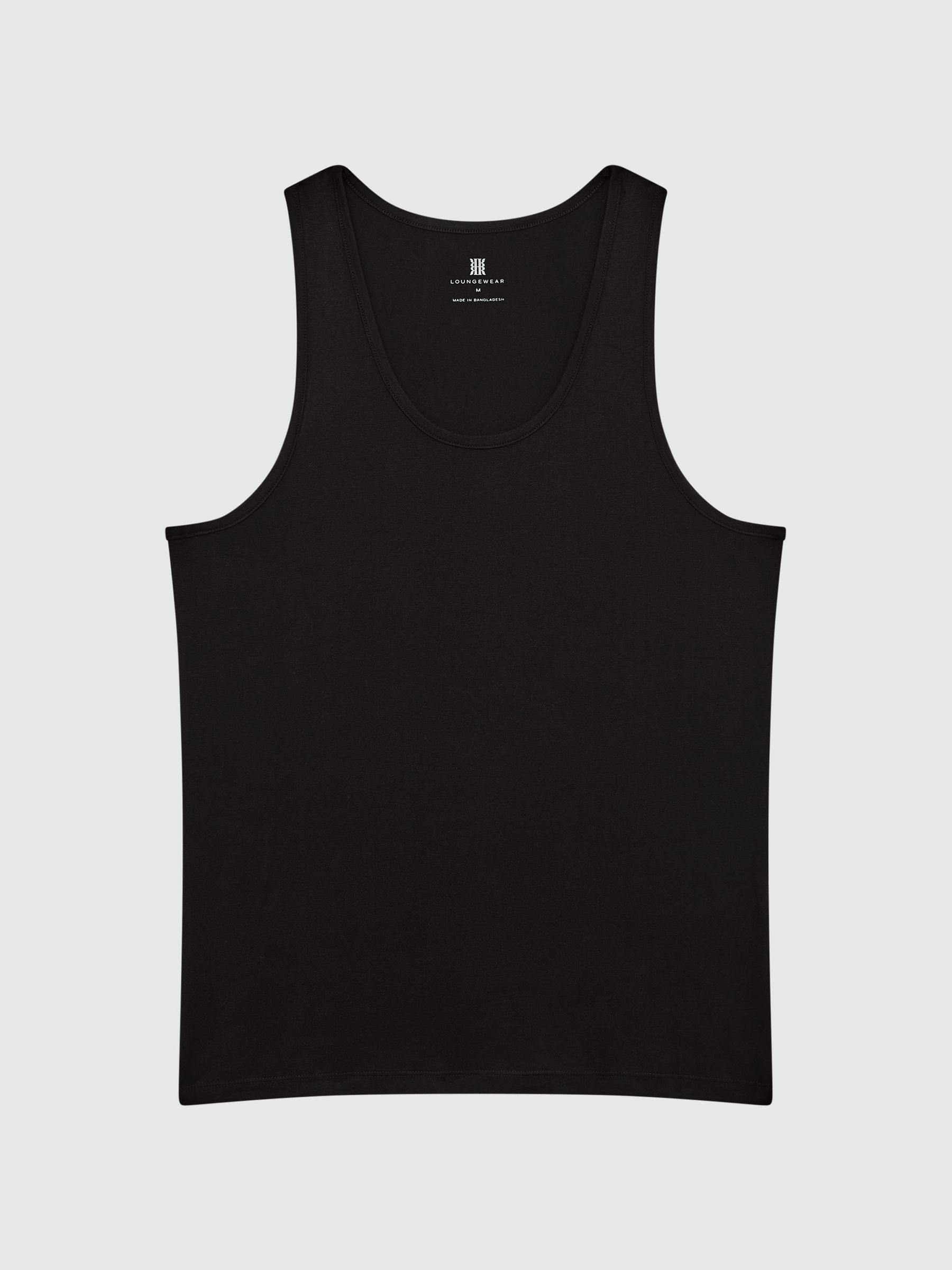 Cotton Stretch Vest in Black - Image 2 of 6