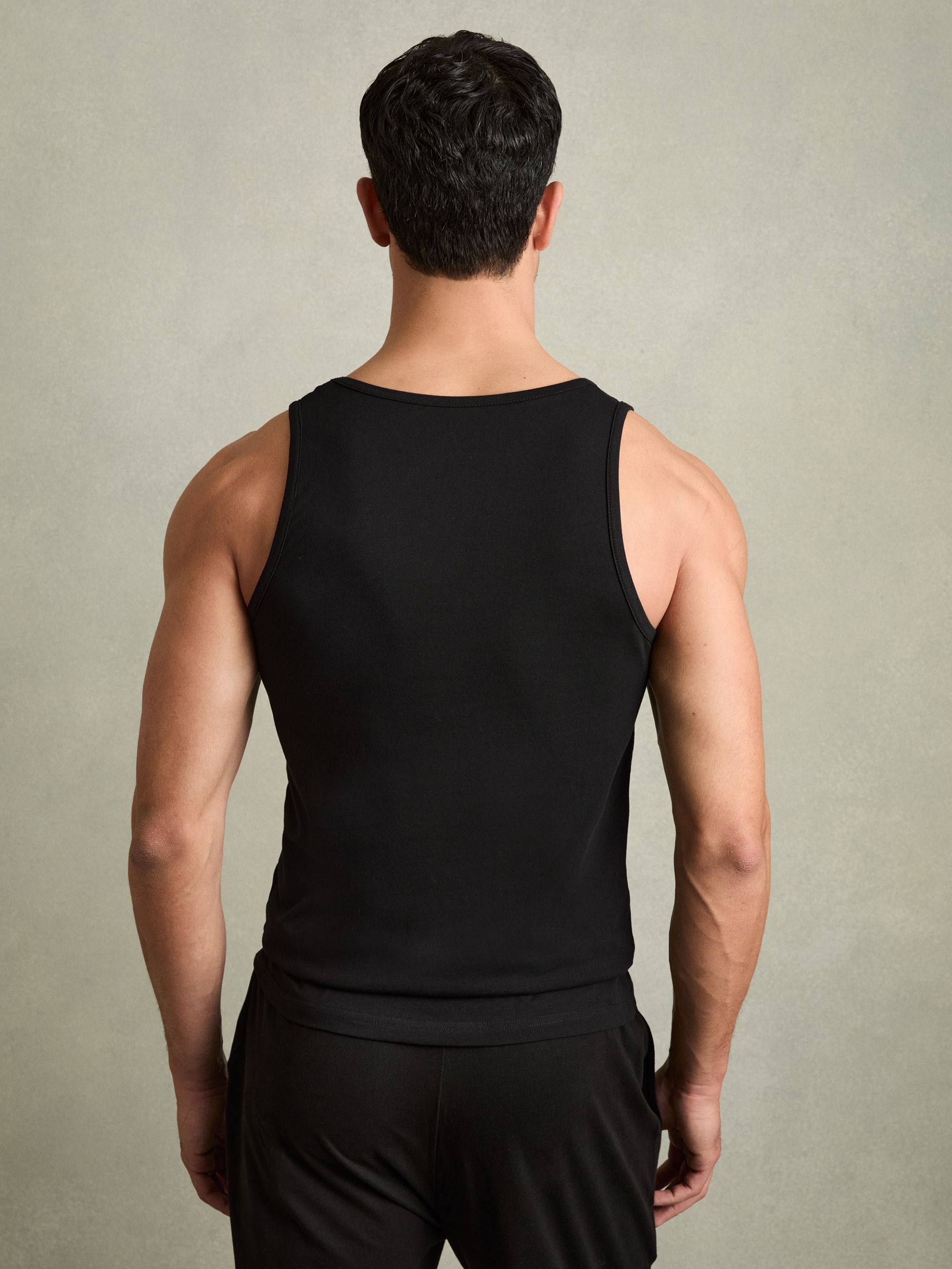 Cotton Stretch Vest in Black - image 4