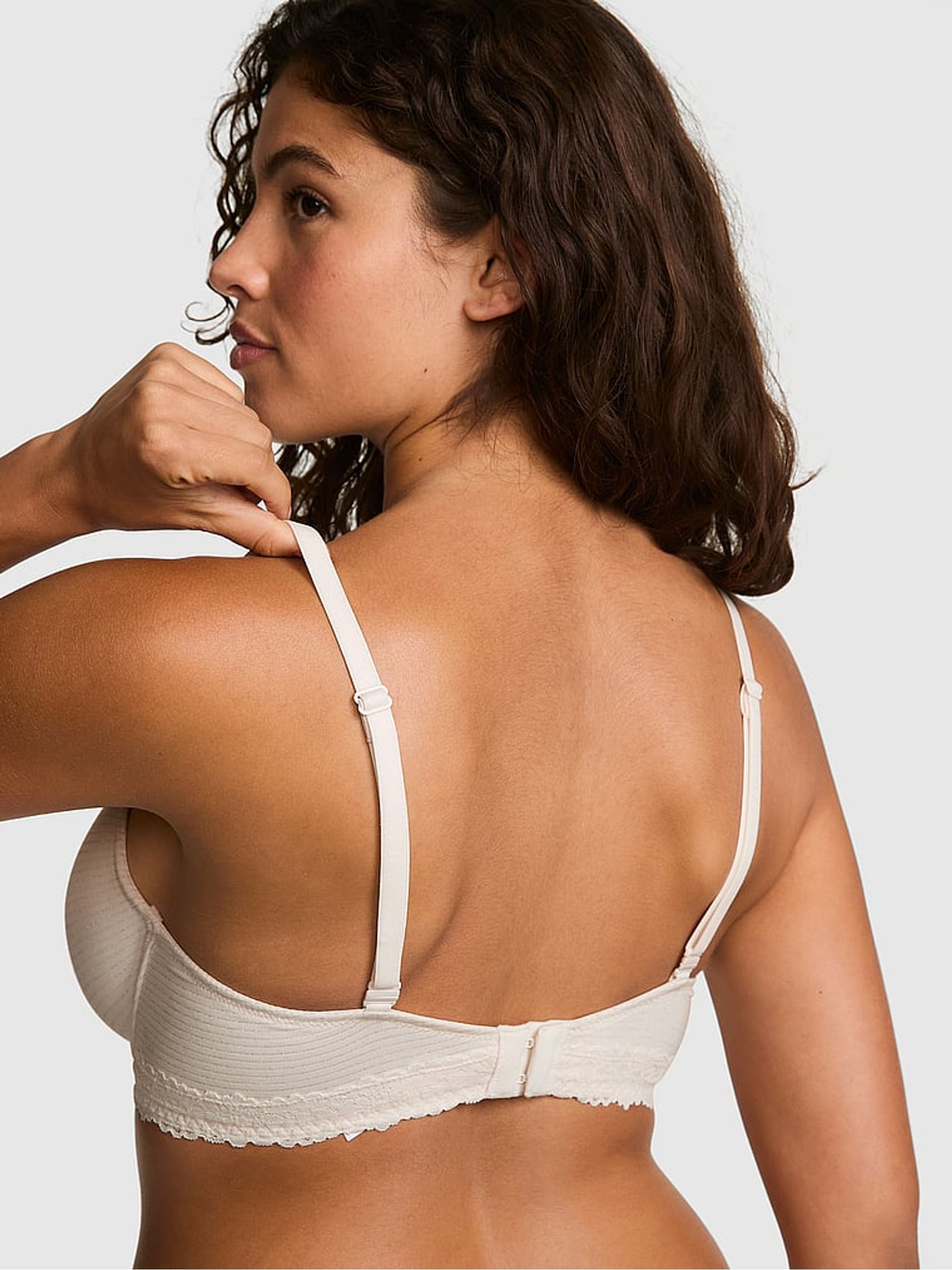 Cosy White Shine T Shirt Lace Trim Bra - Image 2 of 2 Cosy White Shine T Shirt Lace Trim Bra - Image 2 of 2