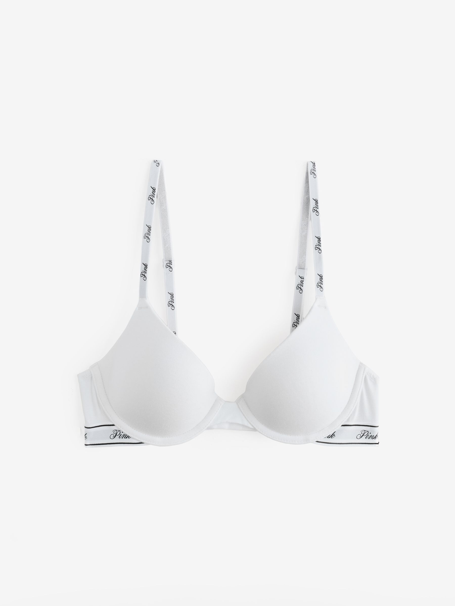 Black/White Lightly Lined 2 Pack Logo Bra - Image 2 of 5 Black/White Lightly Lined 2 Pack Logo Bra - Image 2 of 5