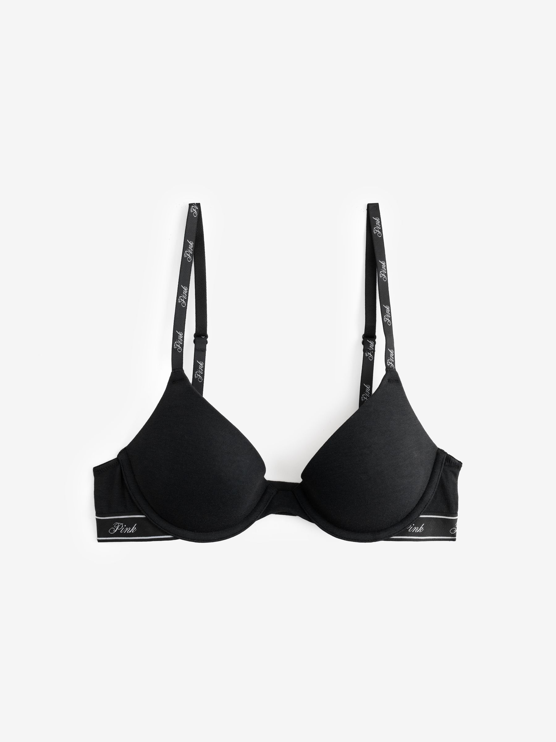 Black/White Lightly Lined 2 Pack Logo Bra - Image 3 of 5