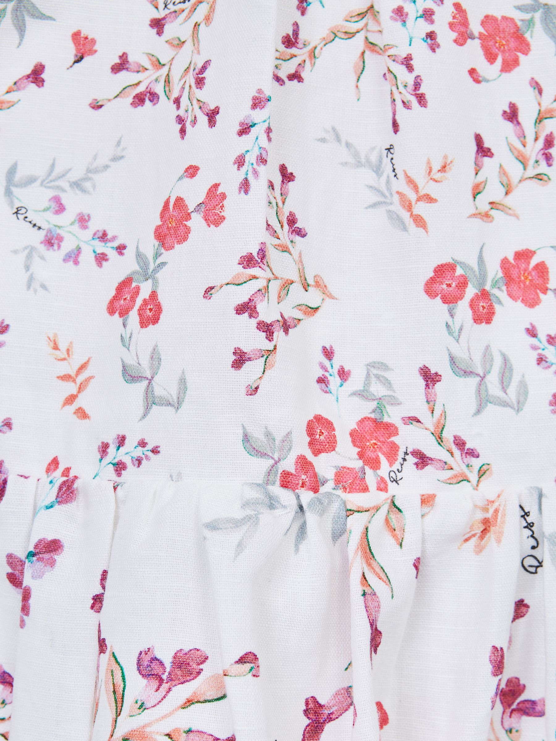 9-12 yrs Print Midi Dress in Multi - Image 7 of 7