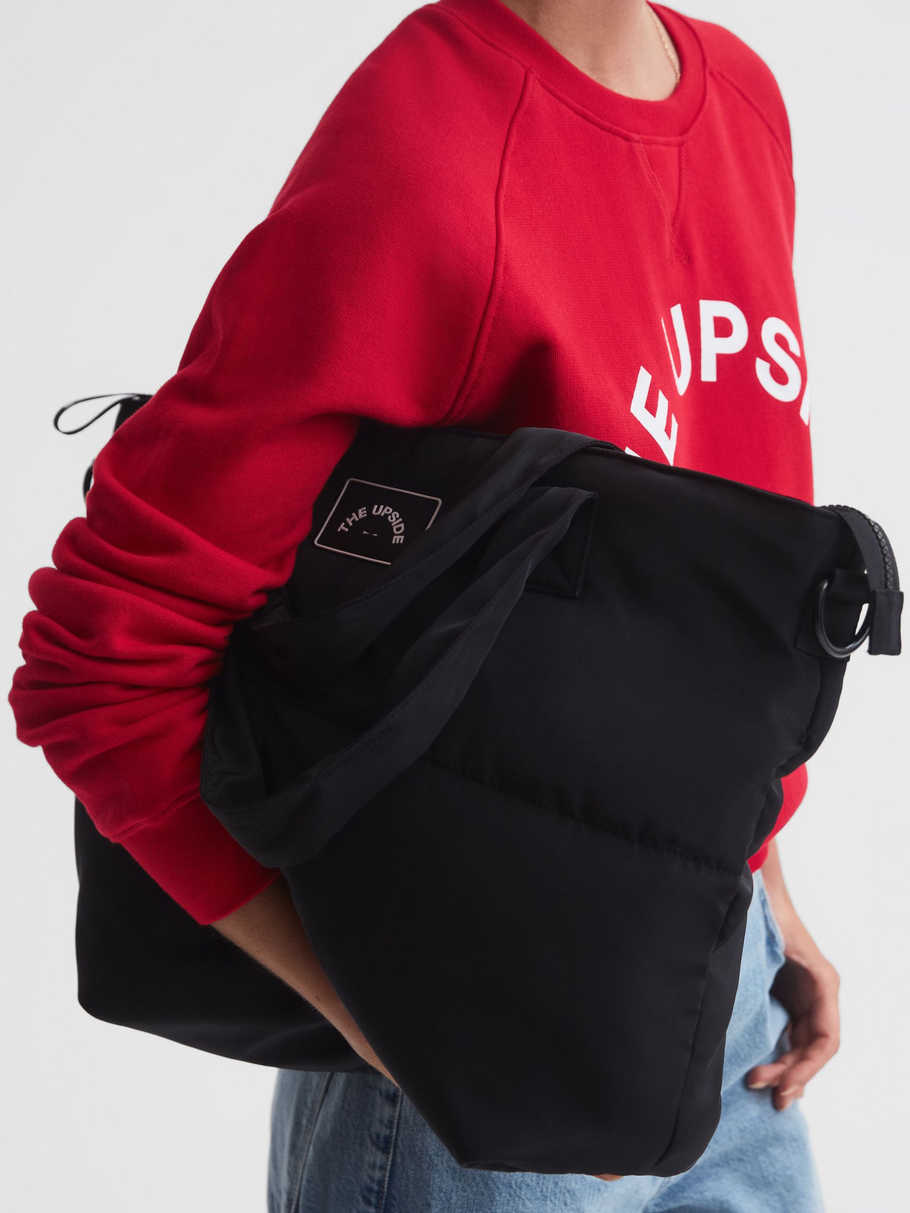 The Upside Quilted Tote Bag in Black - Image 5 of 6