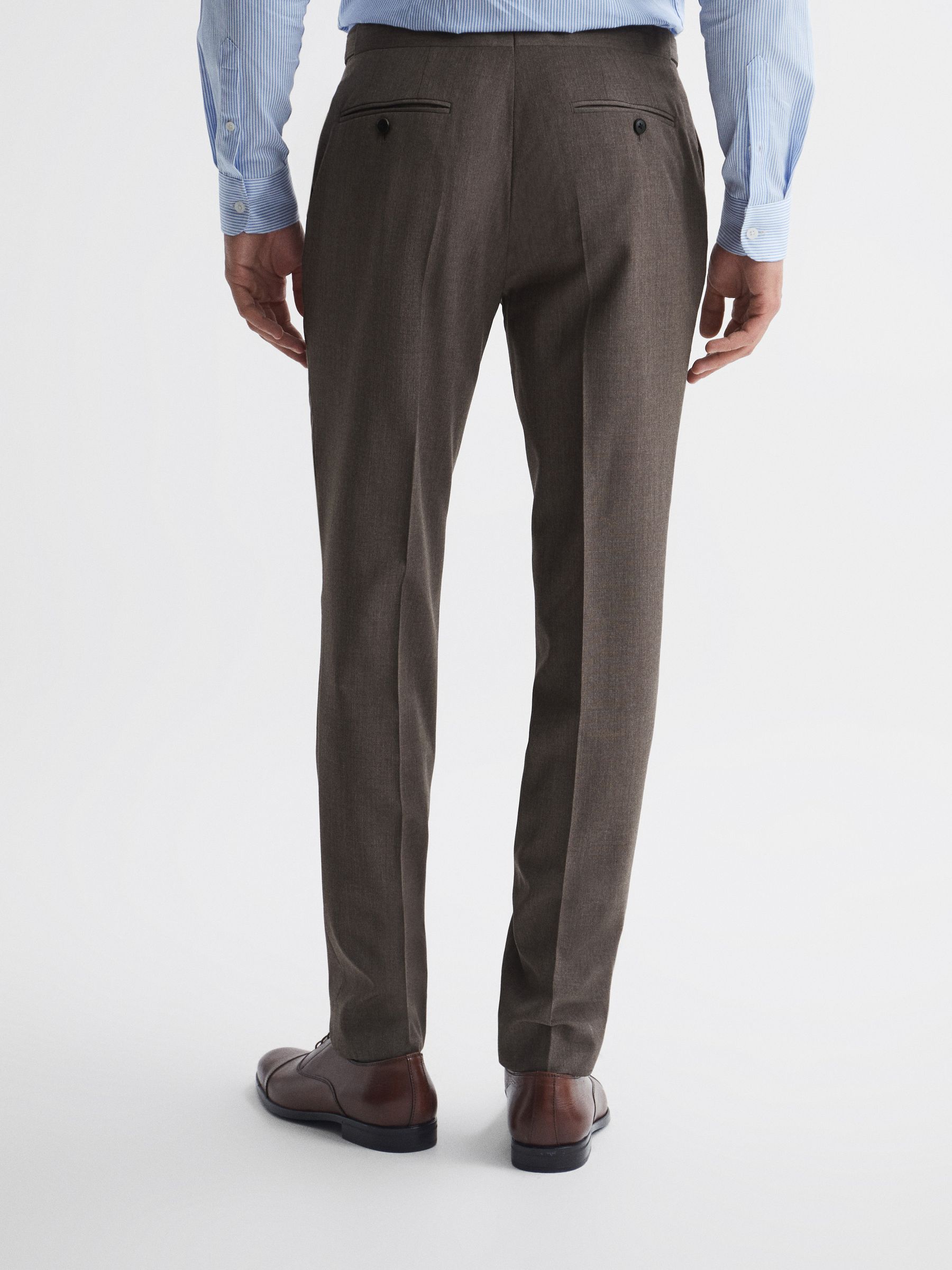 Slim Fit Trousers in Mocha - Image 5 of 5