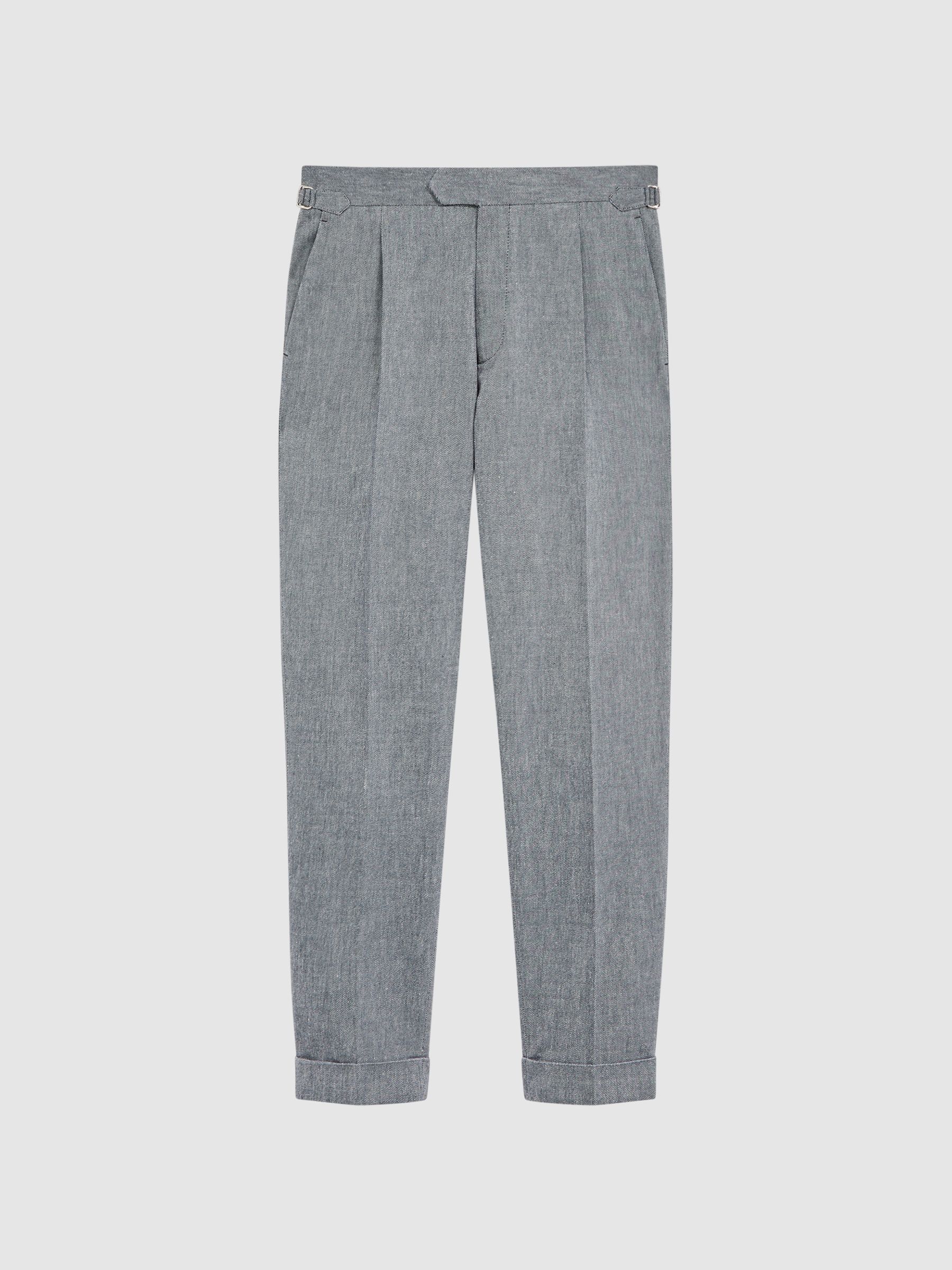 Tapered Fit Side Adjuster Trousers in Indigo - Image 2 of 6