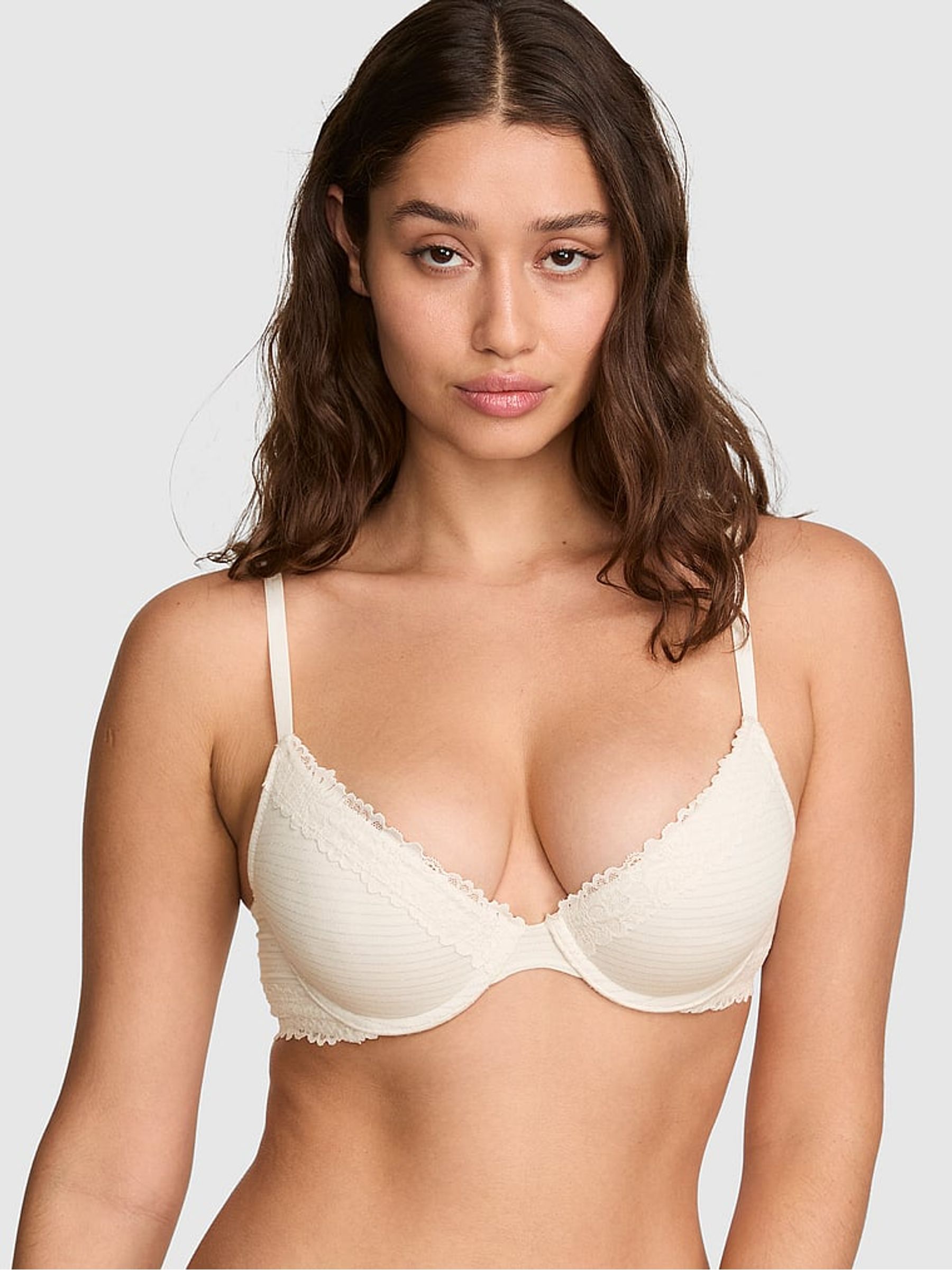 Cosy White Shine Push Up Lace Trim Bra - Image 2 of 3 Cosy White Shine Push Up Lace Trim Bra - Image 2 of 3