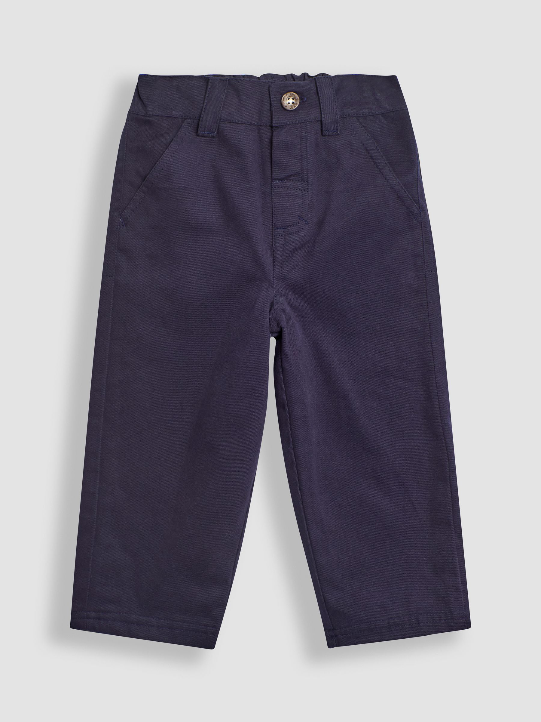 Navy Jersey Lined Twill Trousers - Image 1 of 6