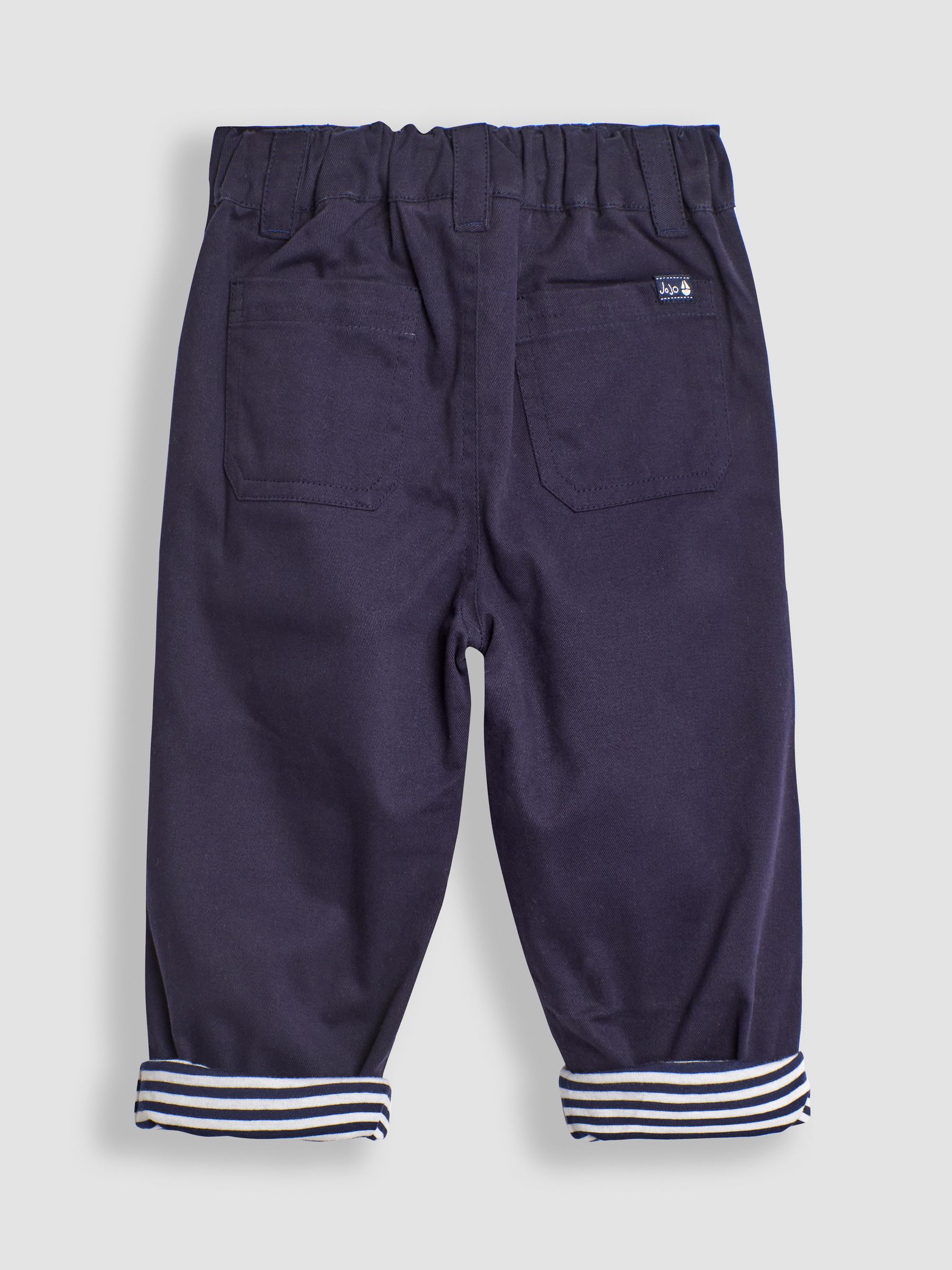 Navy Jersey Lined Twill Trousers - Image 4 of 6
