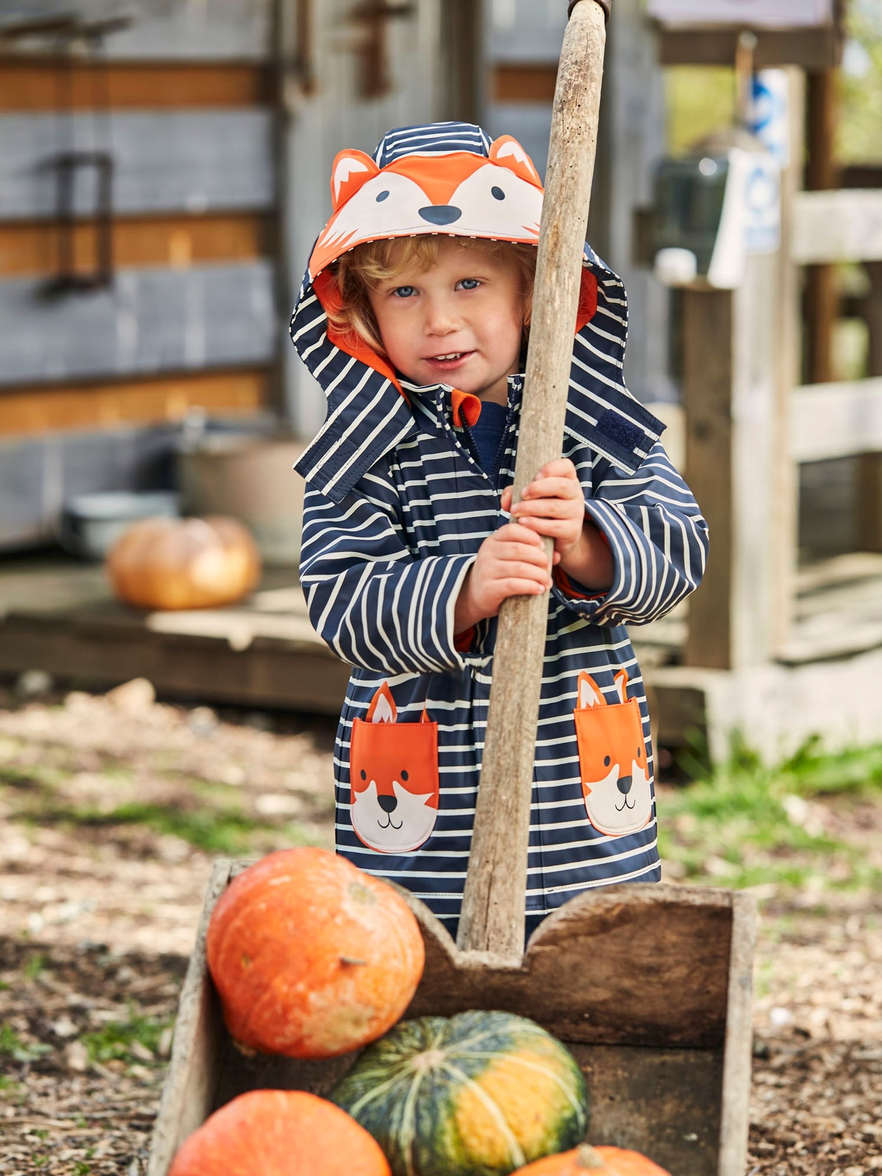 Navy Stripe Fox Waterproof Jacket - Image 1 of 7
