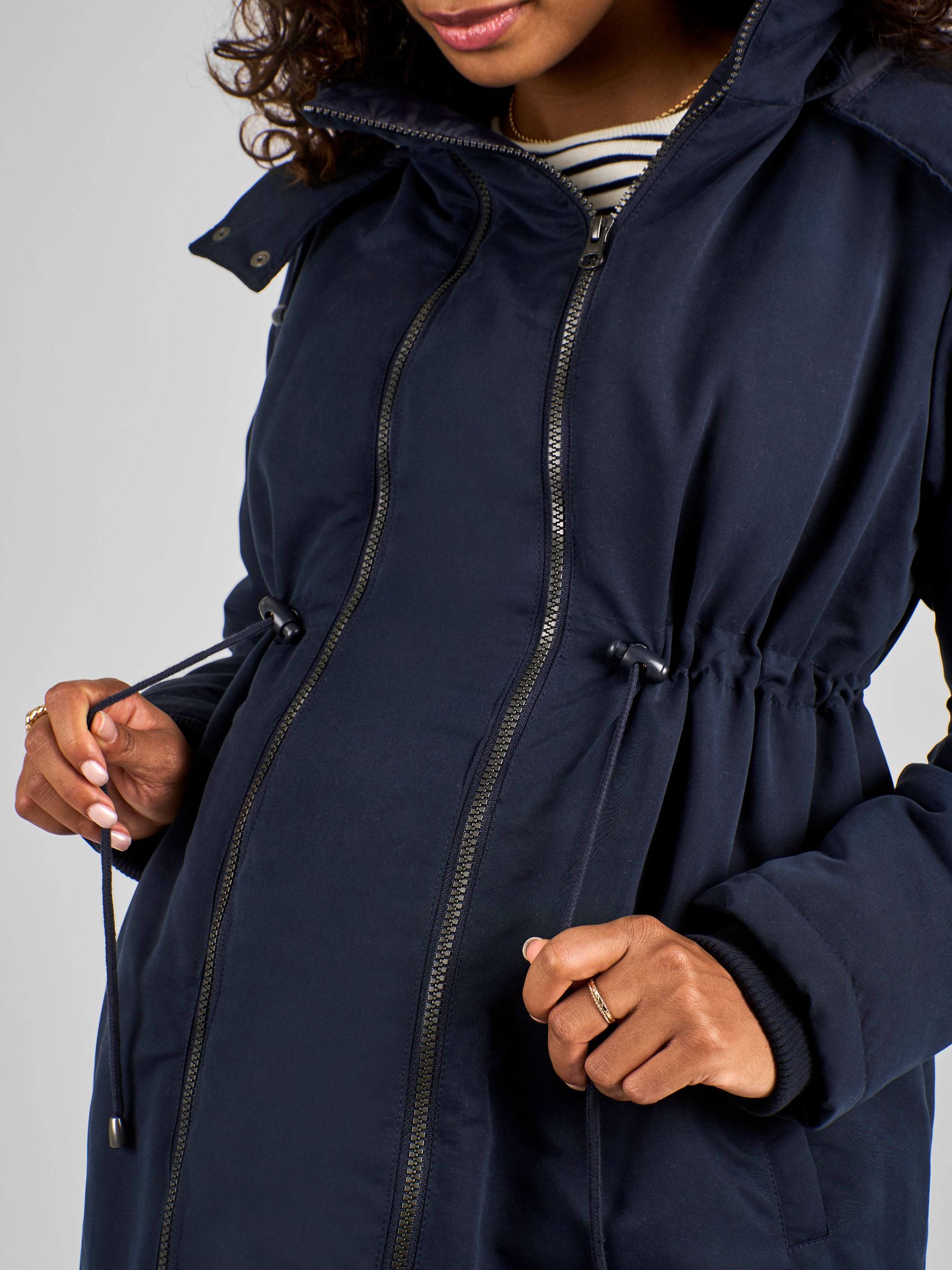 Navy Blue 2-in-1 Padded Maternity Parka - Image 5 of 6