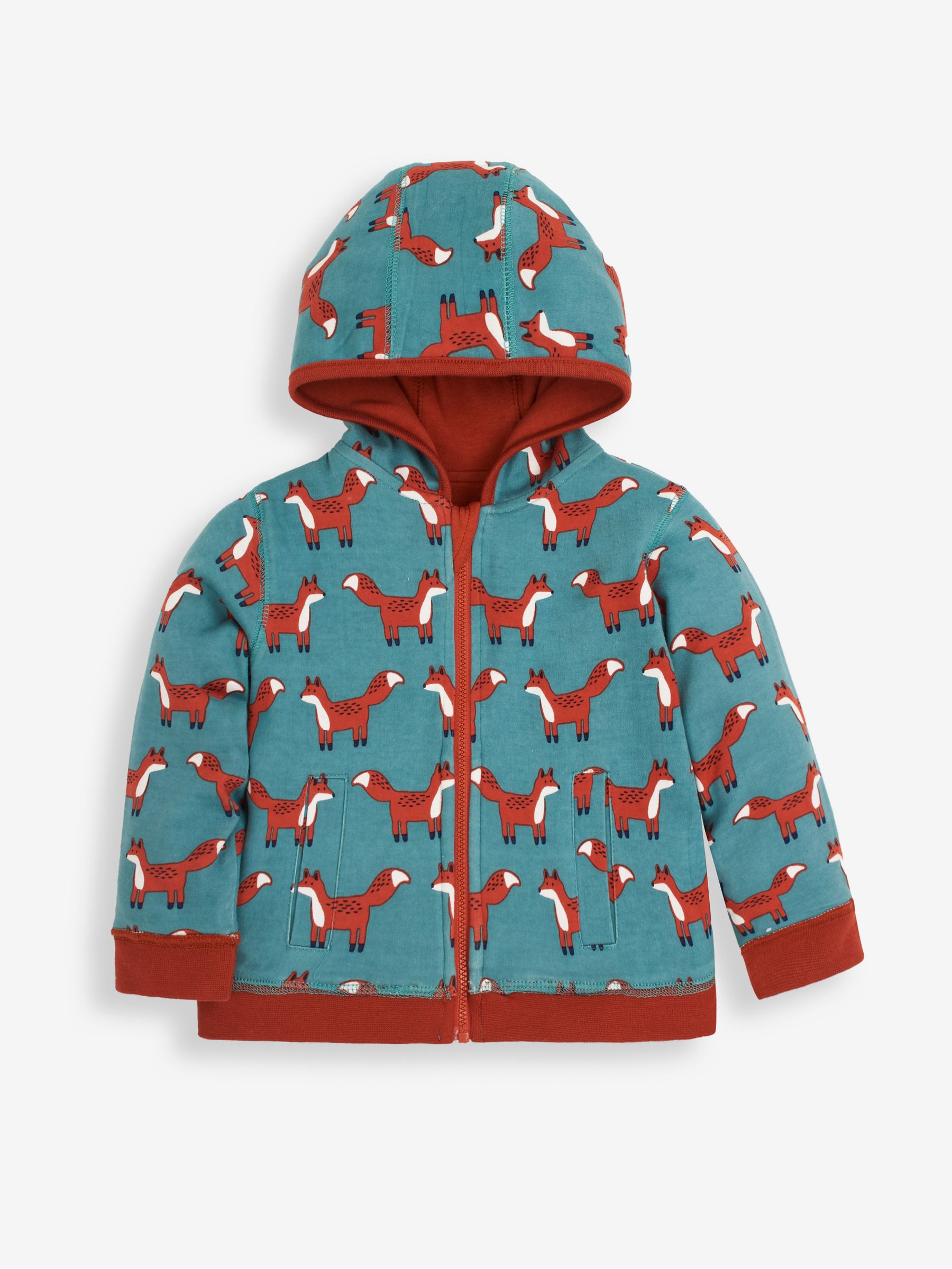 Rust Fox Appliqué Reversible Hoodie - Image 3 of 5