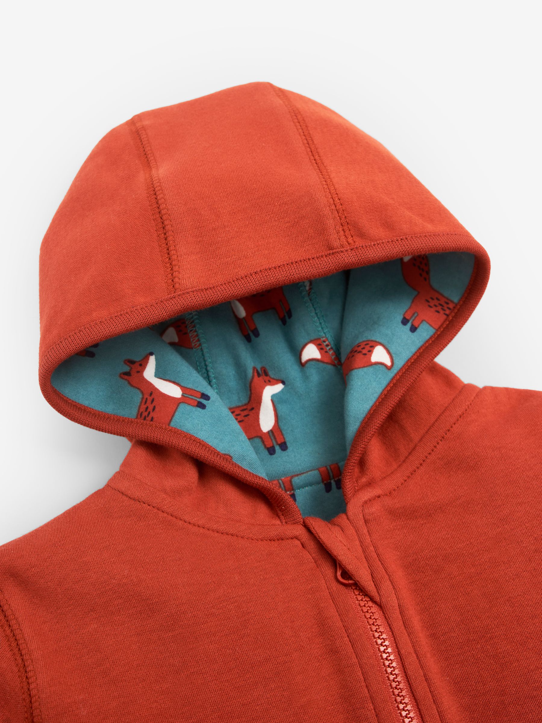 Rust Fox Appliqué Reversible Hoodie - Image 4 of 5