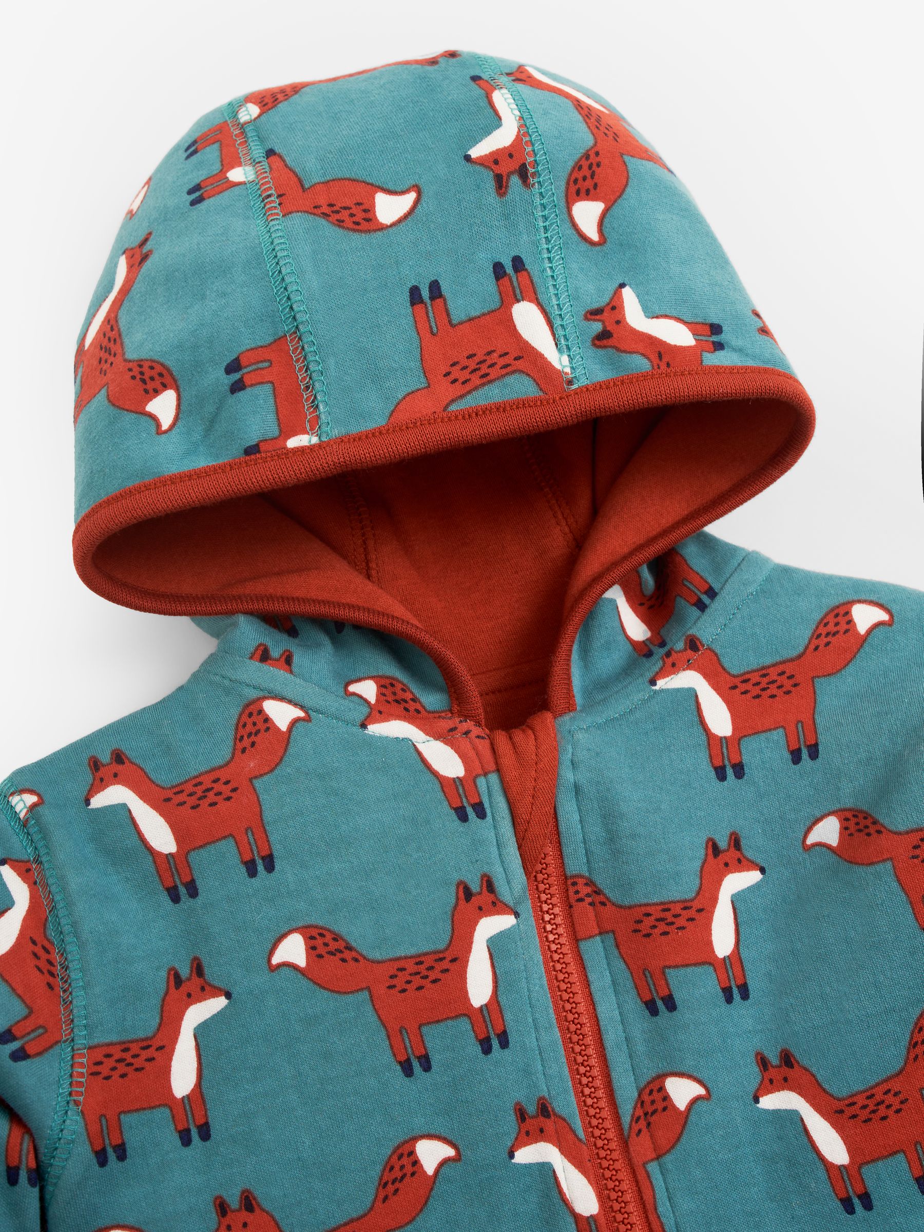 Rust Fox Appliqué Reversible Hoodie - Image 5 of 5