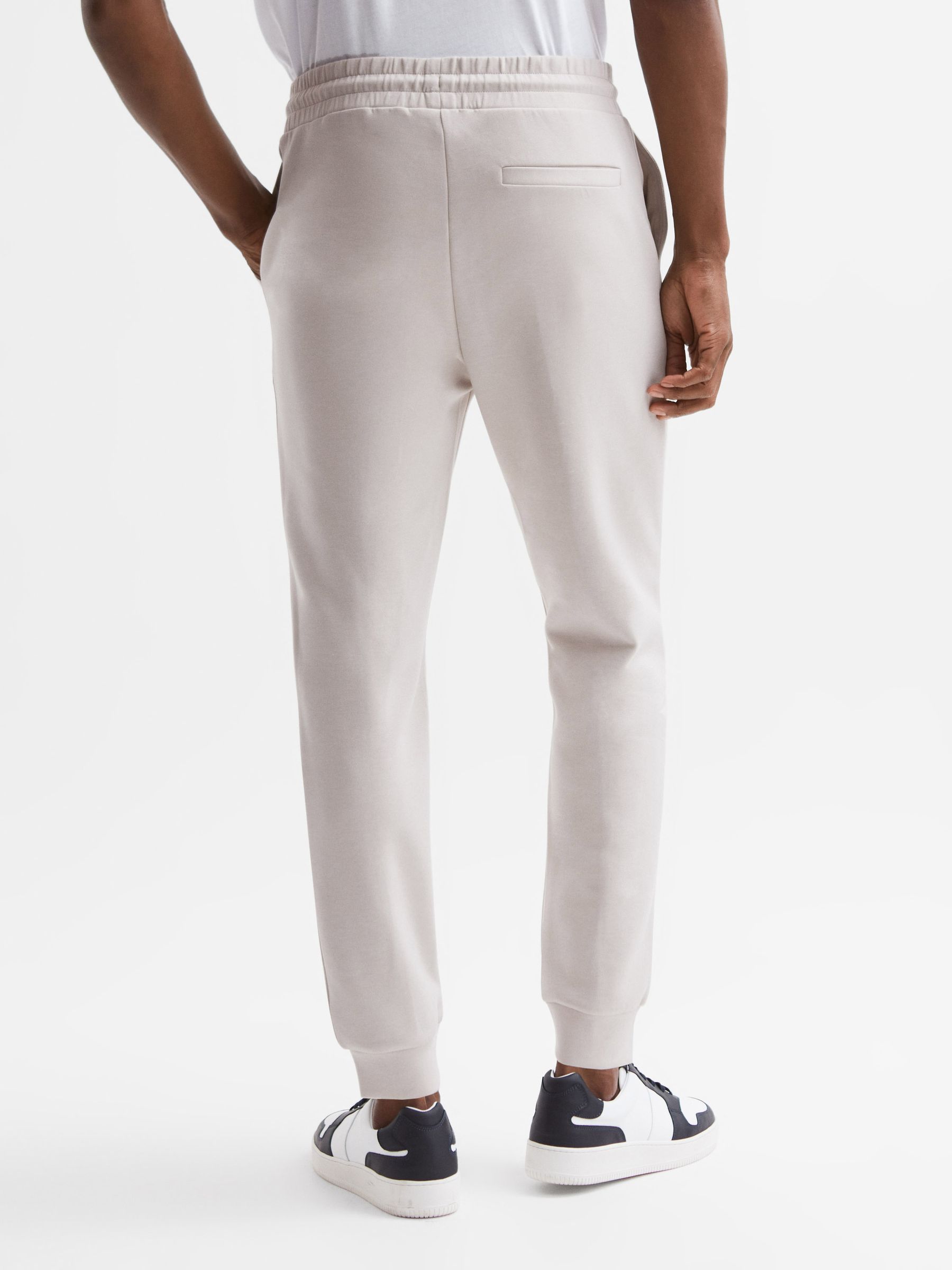 Interlock Drawstring Motif Joggers in Off White - Image 5 of 6