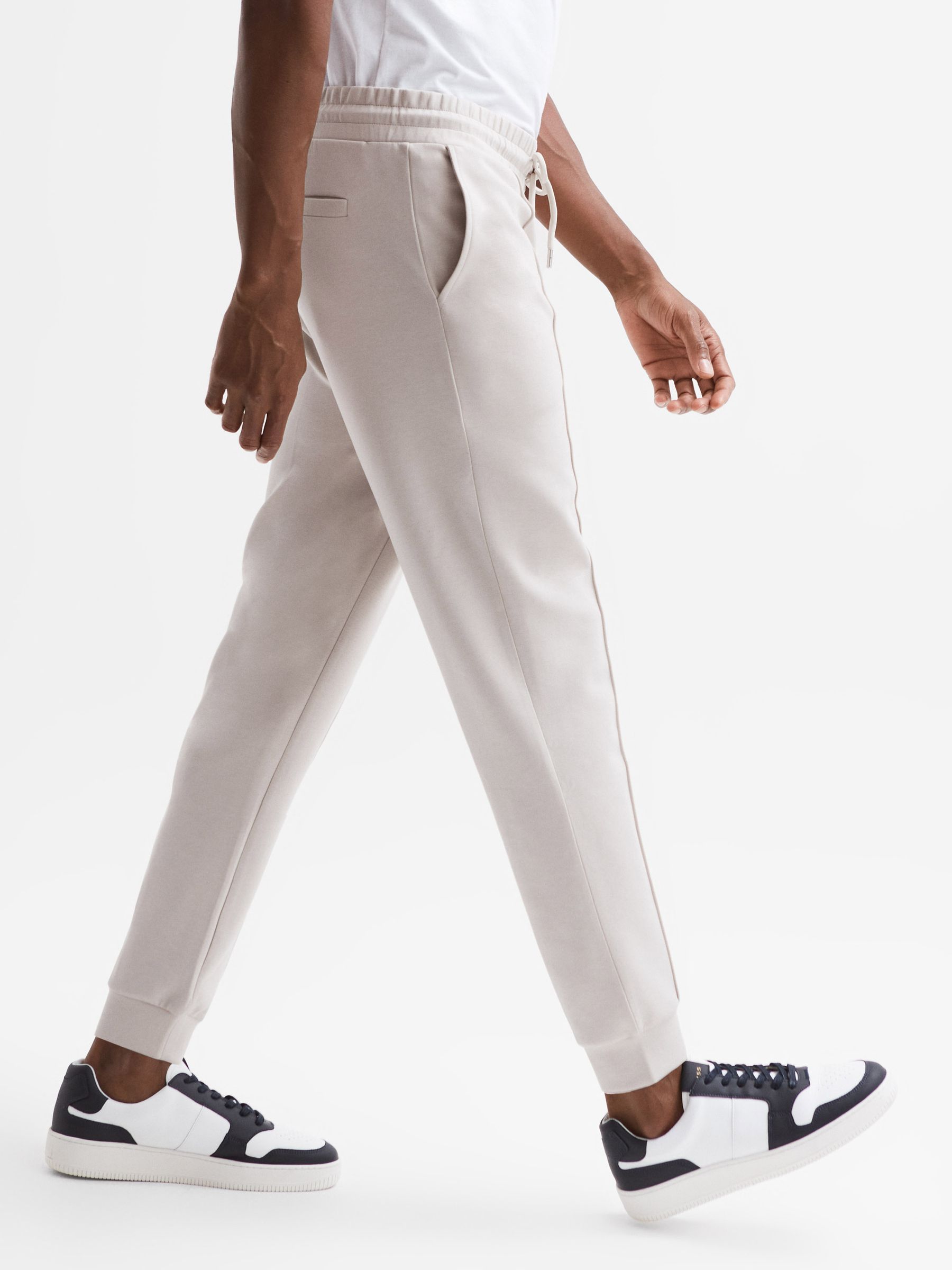 Interlock Drawstring Motif Joggers in Off White - Image 6 of 6