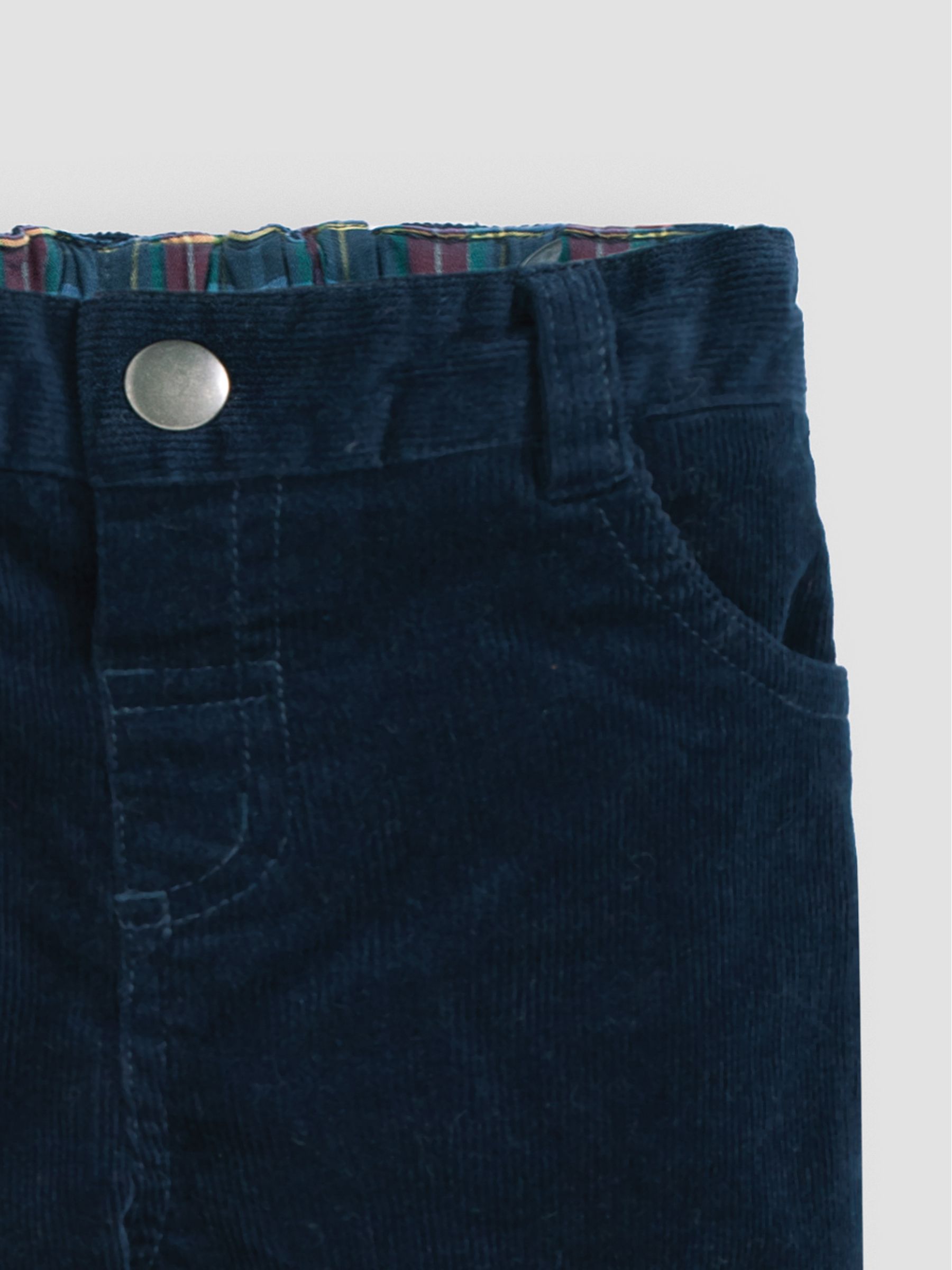 Navy Blue Slim Cord Trousers - Image 2 of 4