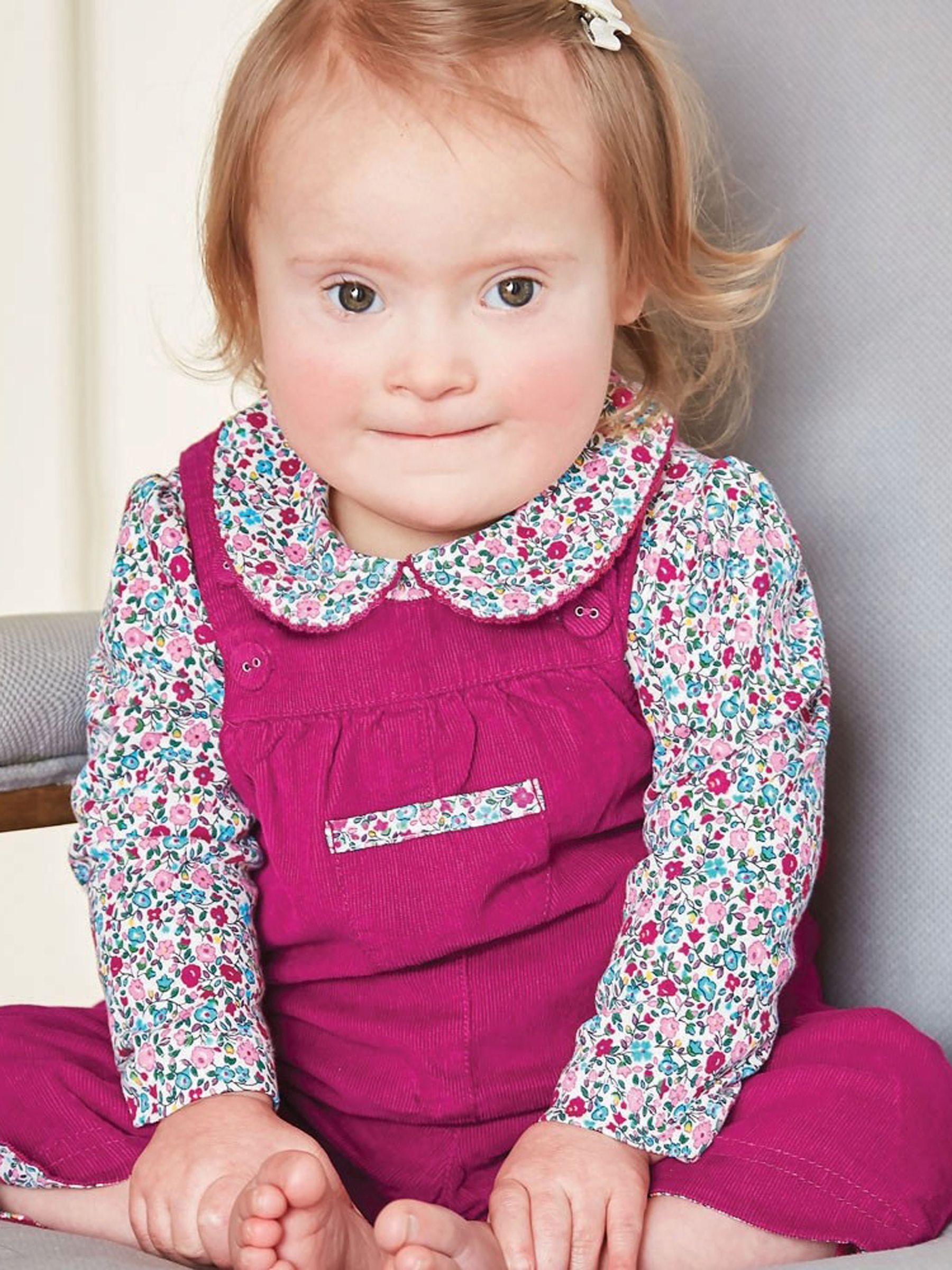 Raspberry Pretty Cord Dungarees - Image 1 of 3