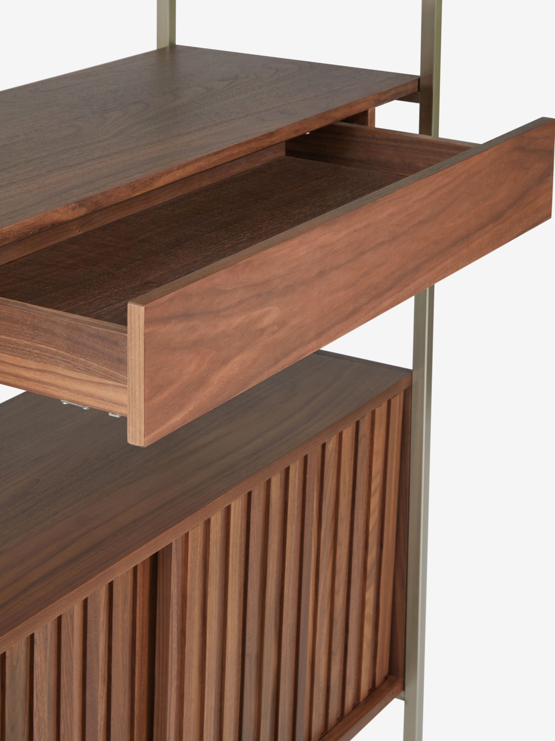 Jasper Conran London Brown Belgrave Walnut Shelving Unit - Image 4 of 6
