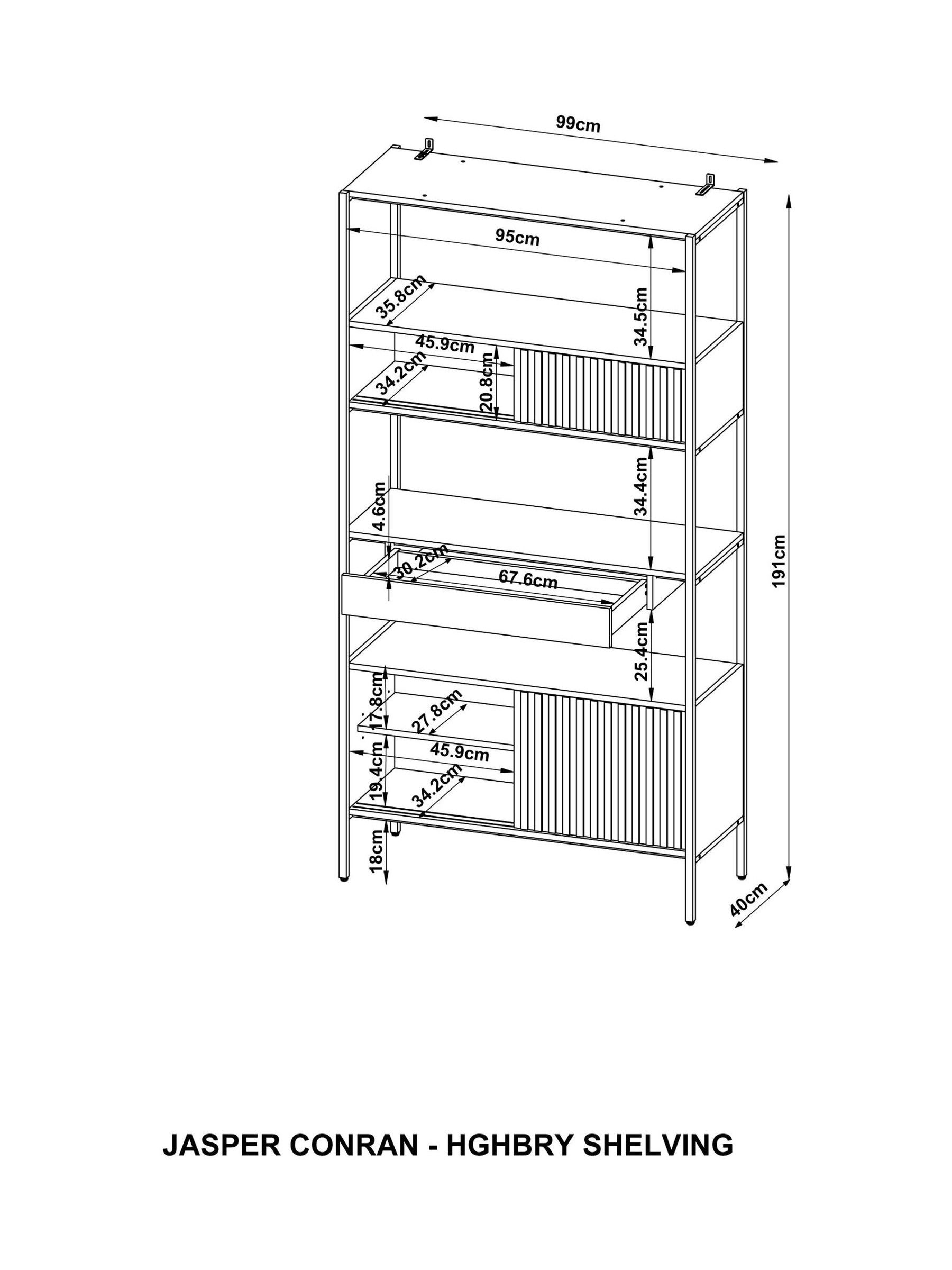 Jasper Conran London Brown Belgrave Walnut Shelving Unit - Image 6 of 6