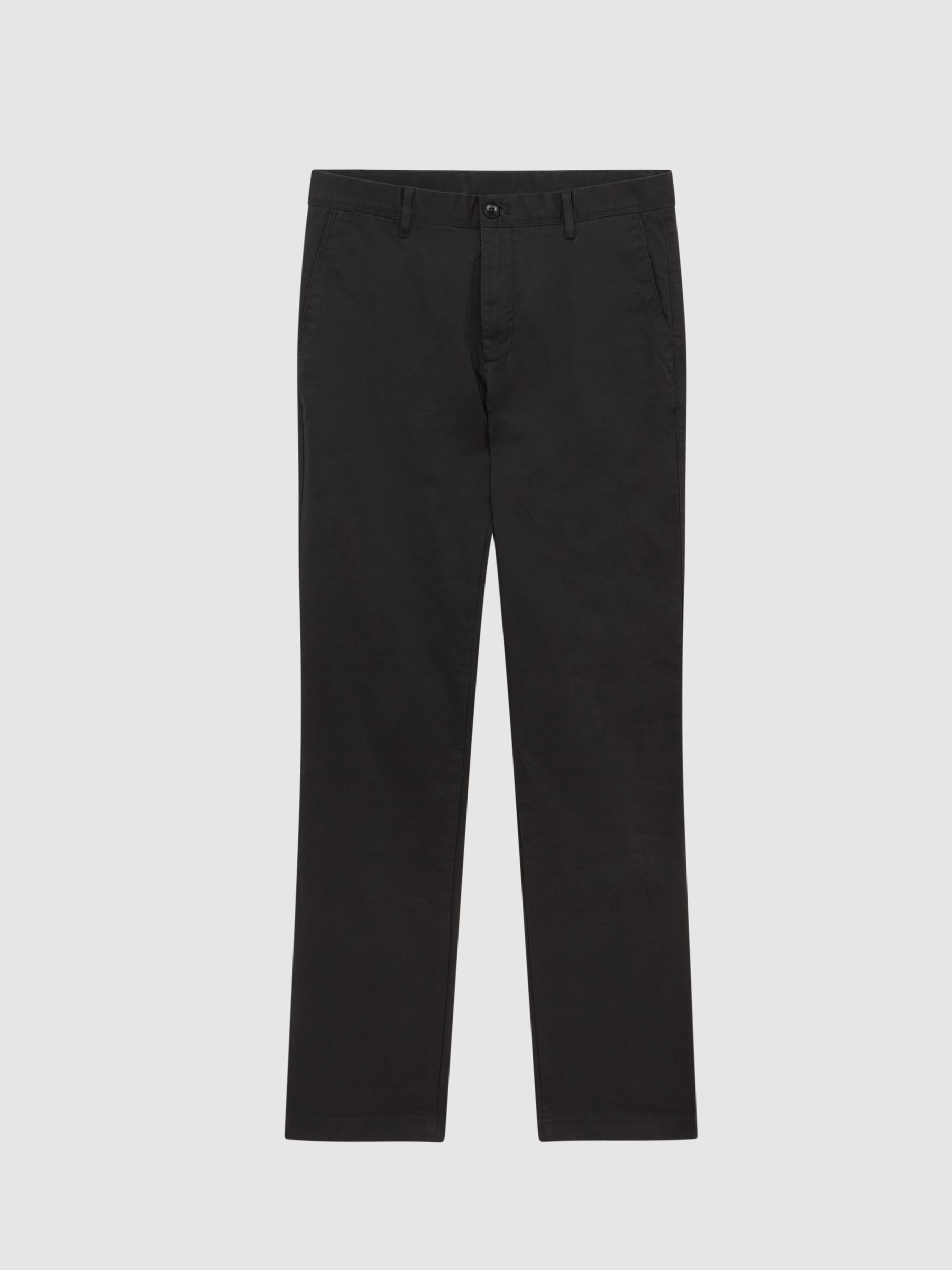 Washed Slim Fit Chinos in Charcoal - Image 2 of 6 Washed Slim Fit Chinos in Charcoal - Image 2 of 6