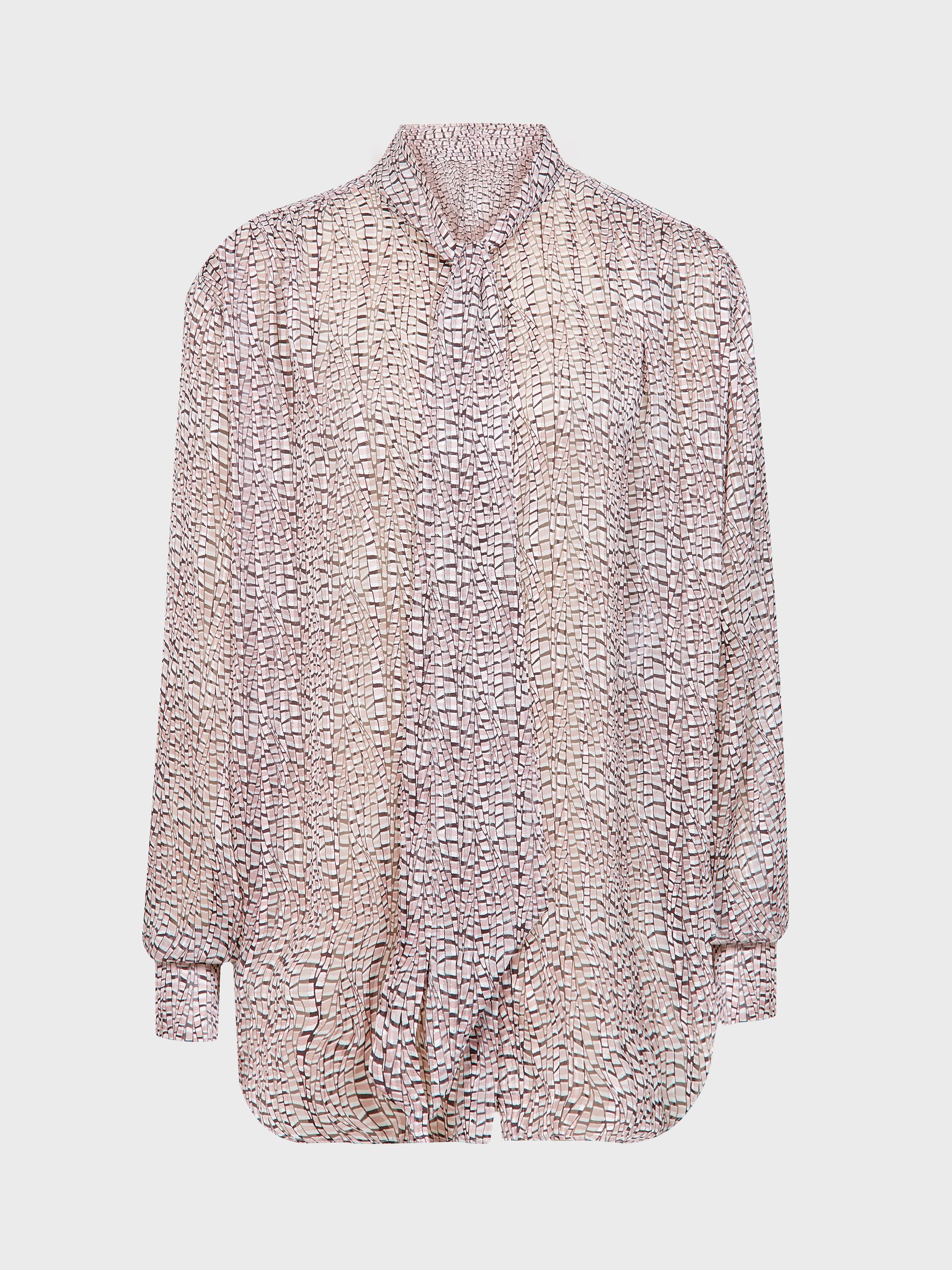 Metallic Long Sleeve Blouse in Pink - Image 2 of 6