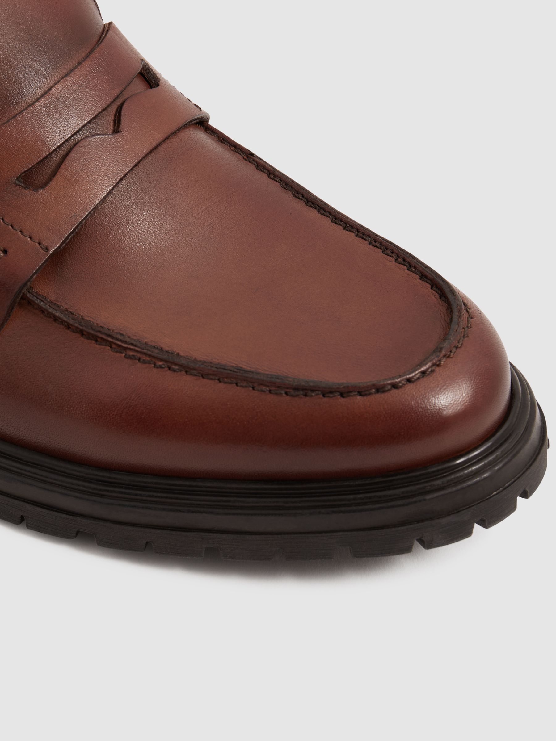 Casual Leather Loafers in Brown - Image 4 of 6