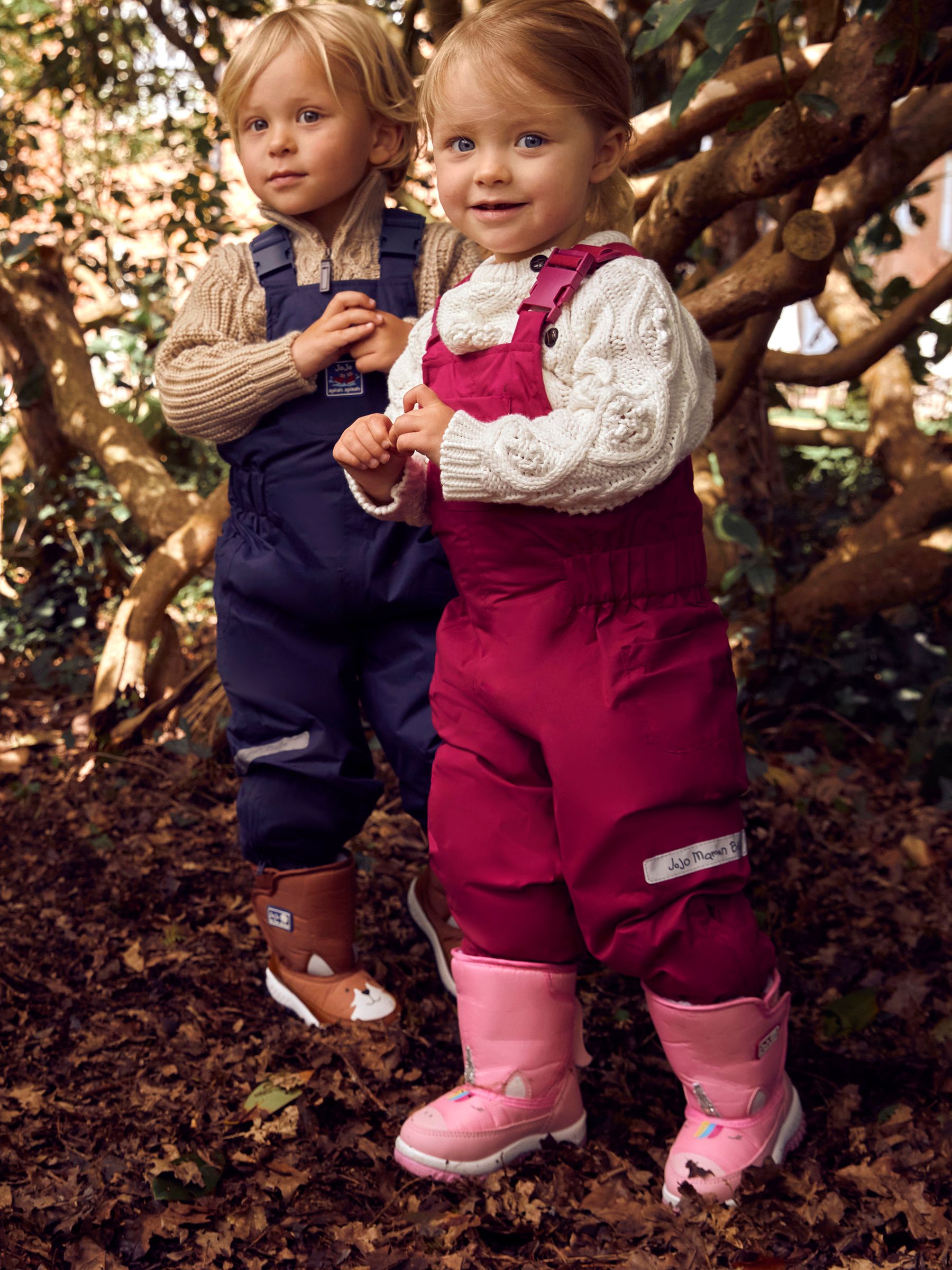 Navy Blue Waterproof Fleece Lined Dungarees - Image 4 of 5