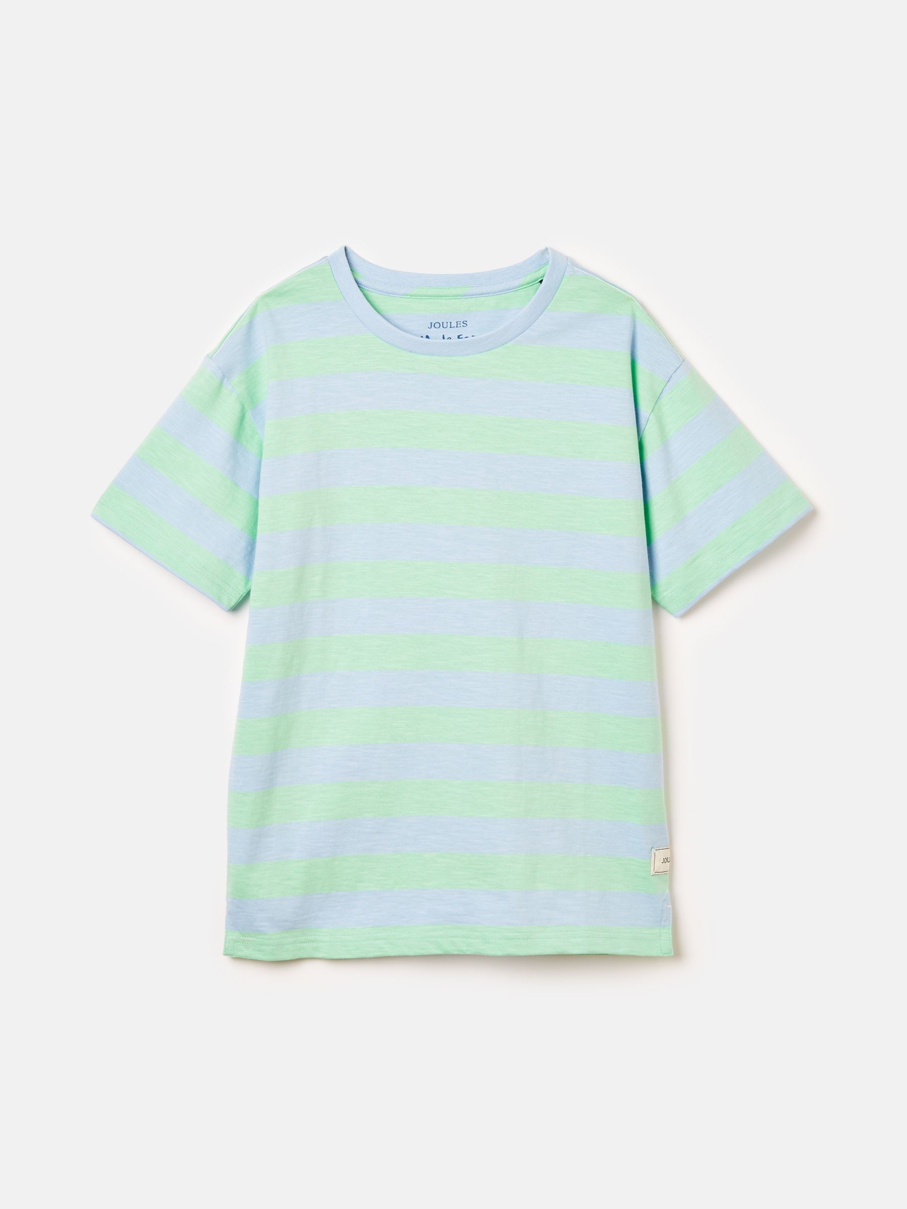 Boys' Laundered Blue Striped Short Sleeve T-Shirt - Image 1 of 4