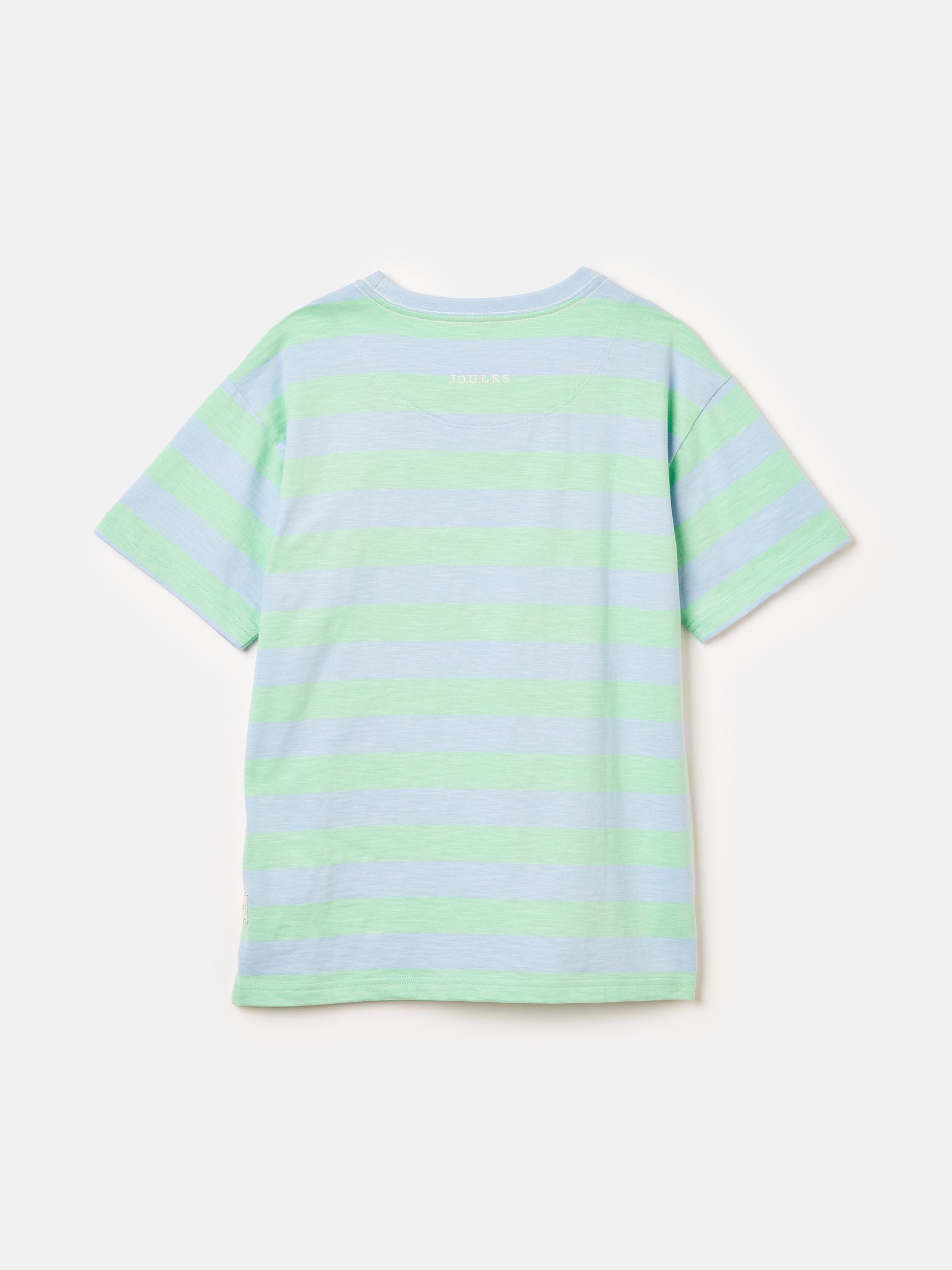 Boys' Laundered Blue Striped Short Sleeve T-Shirt - Image 2 of 4